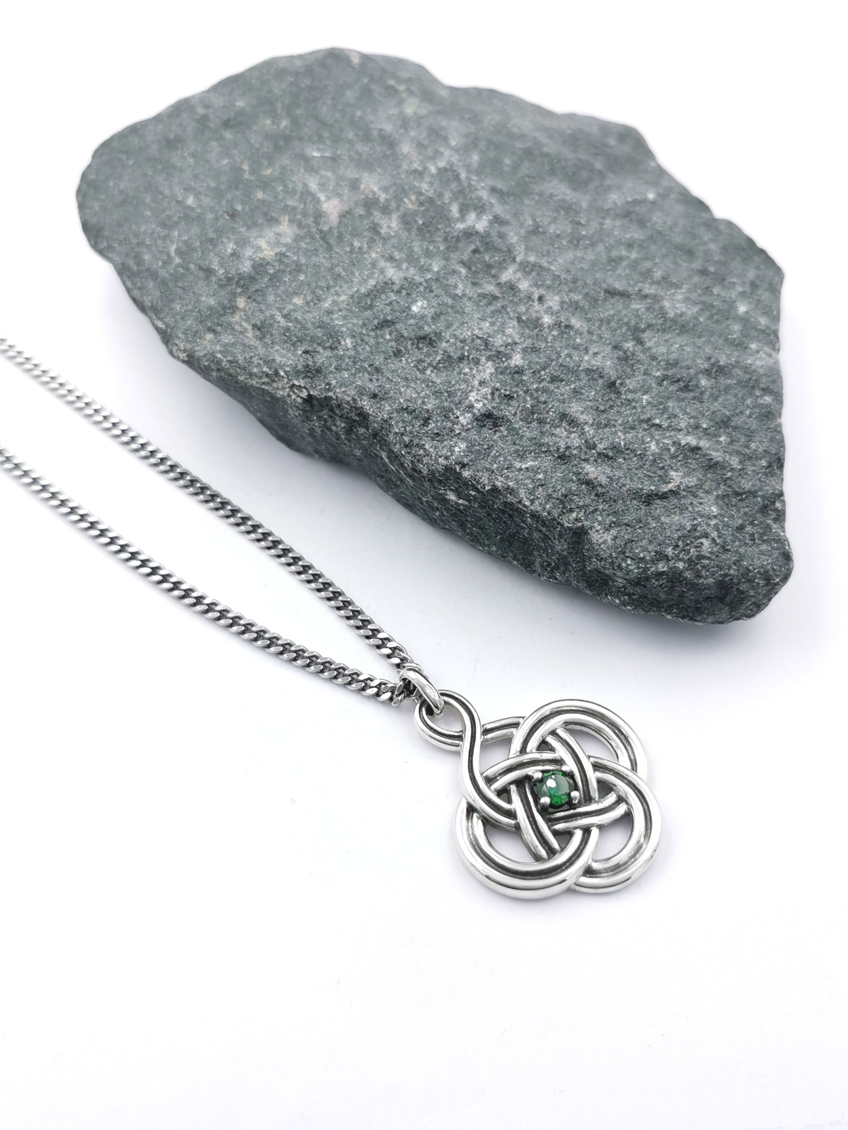 Attractive Sterling Silver Celtic Knot Gift Set For Women With a Oxidised Finish