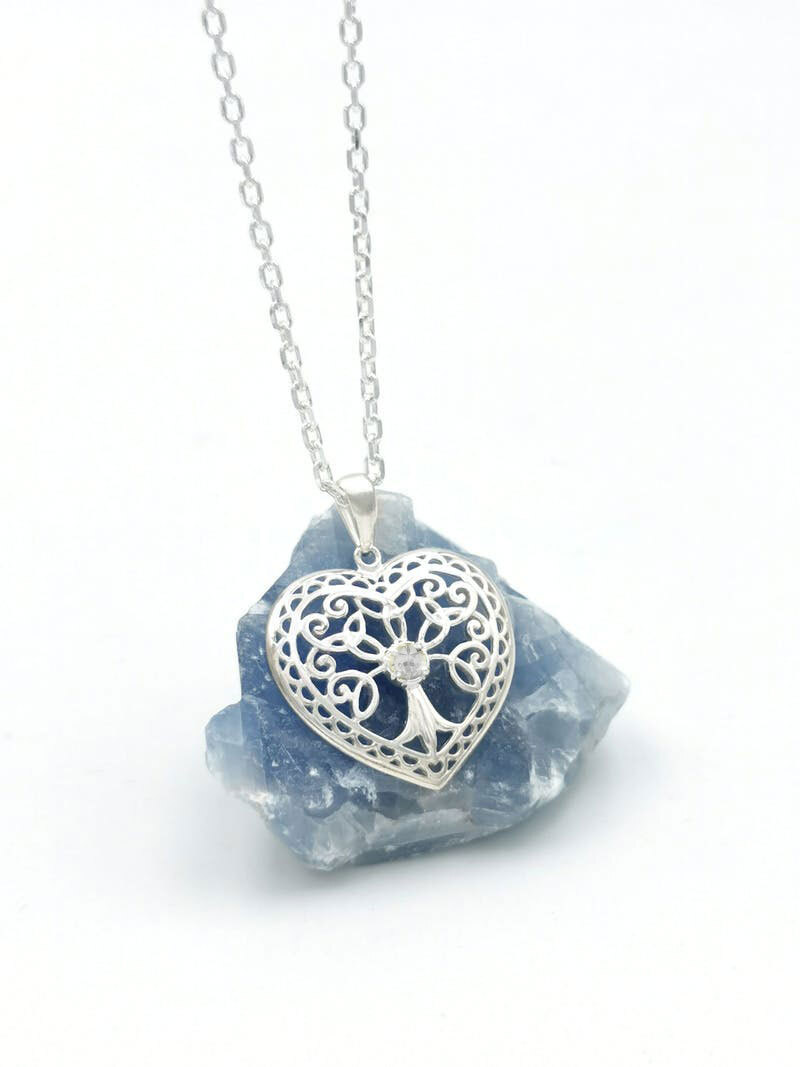 Gorgeous Sterling Silver Tree of Life Necklace For Women