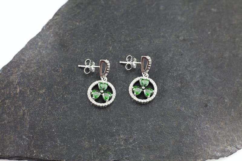 Irish Sterling Silver Shamrock Gift Set For Women