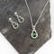 Sterling Silver Celtic Trinity Knot Green Stone Gift Set - Gallery