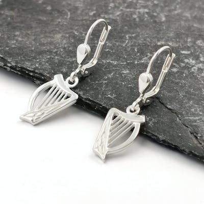 Silver Harp Earrings
