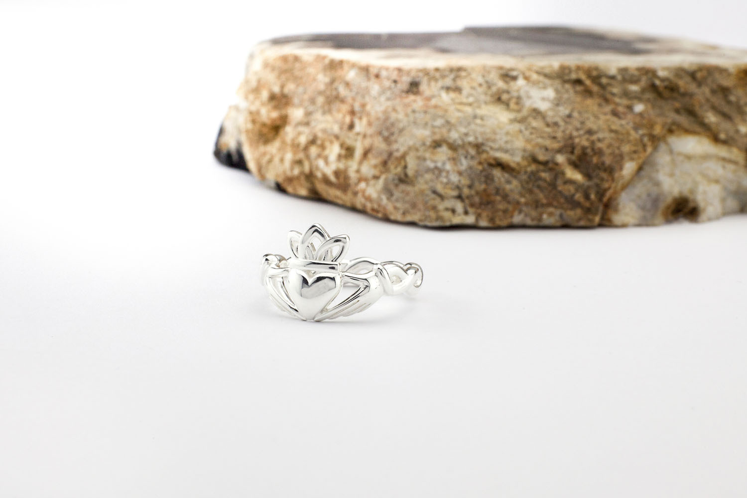Genuine Sterling Silver Claddagh Ring For Women