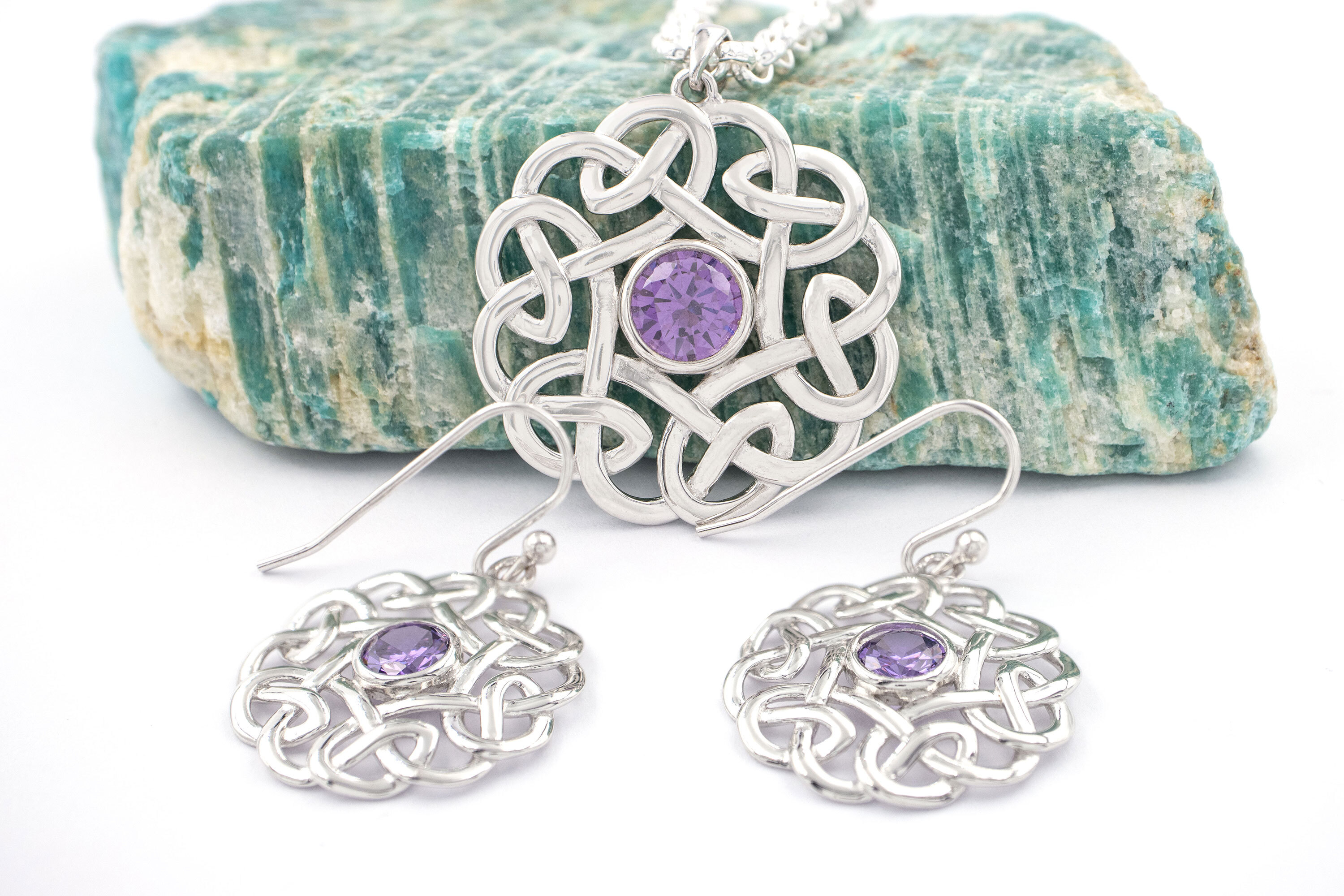 Genuine Sterling Silver Celtic Knot Earrings For Women