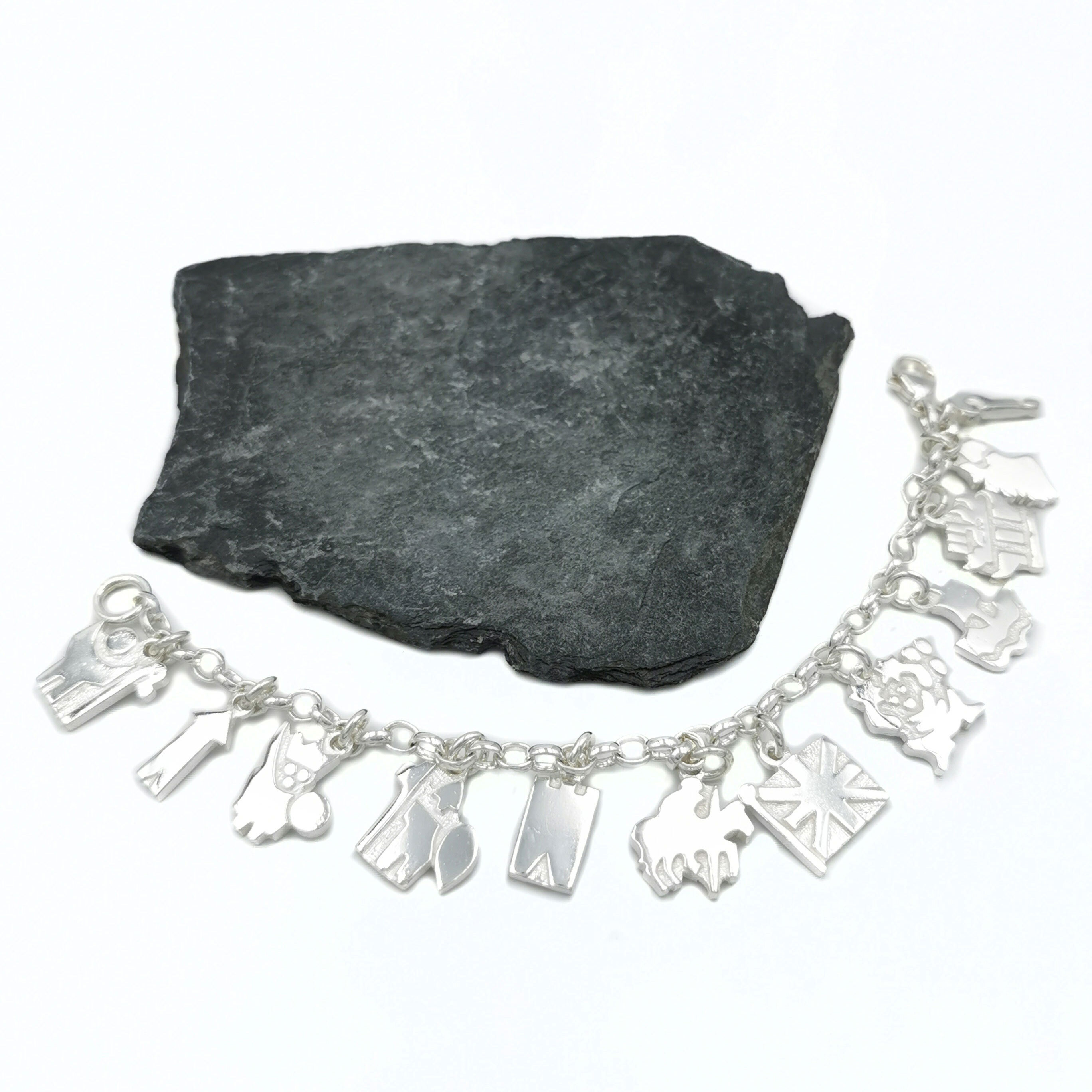 Sterling Silver History Of Ireland Charm Bracelet,… My Irish Jeweler