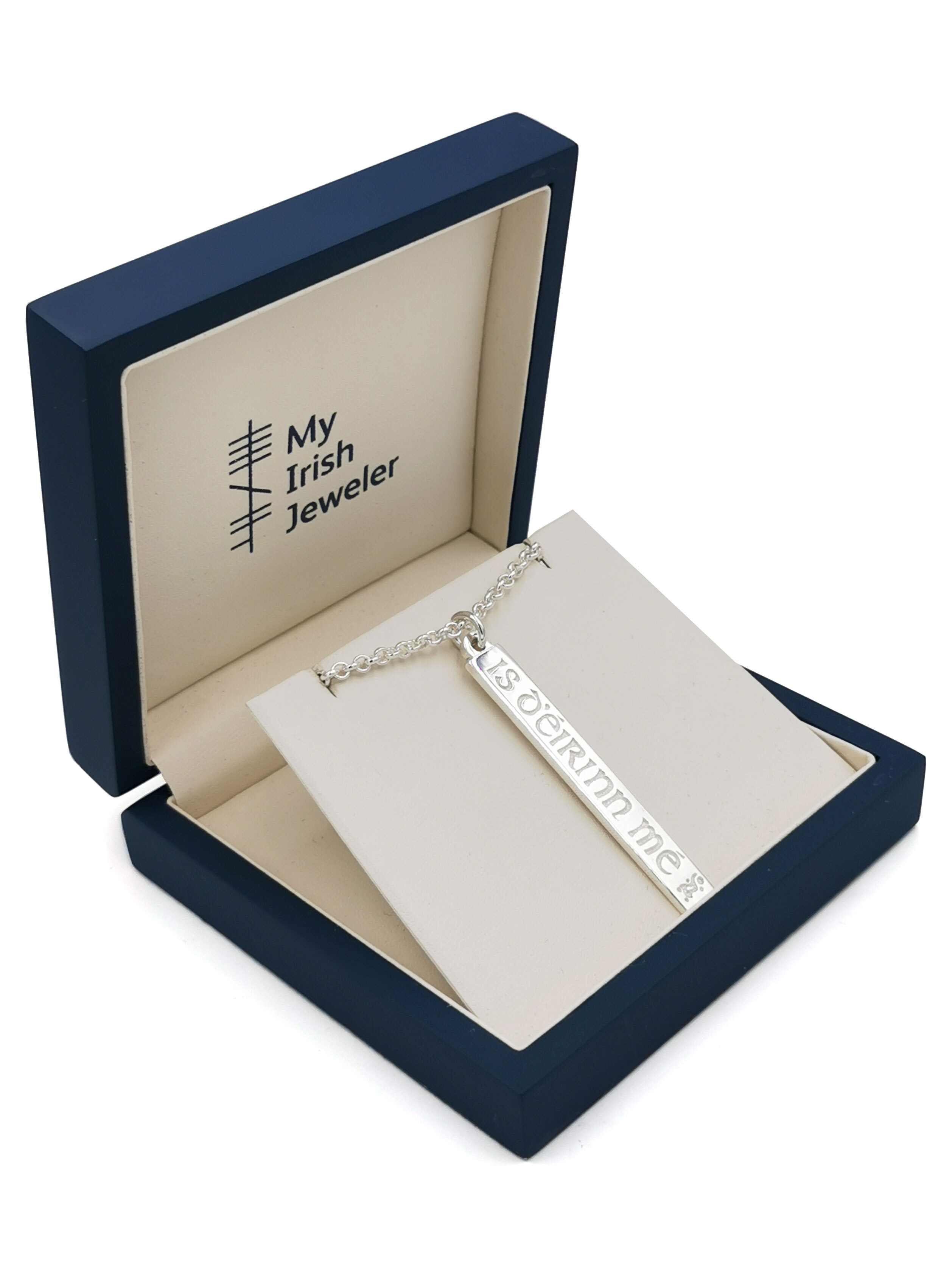Gaelic Necklace in Sterling Silver With a Polished Finish. In Luxury Packaging.