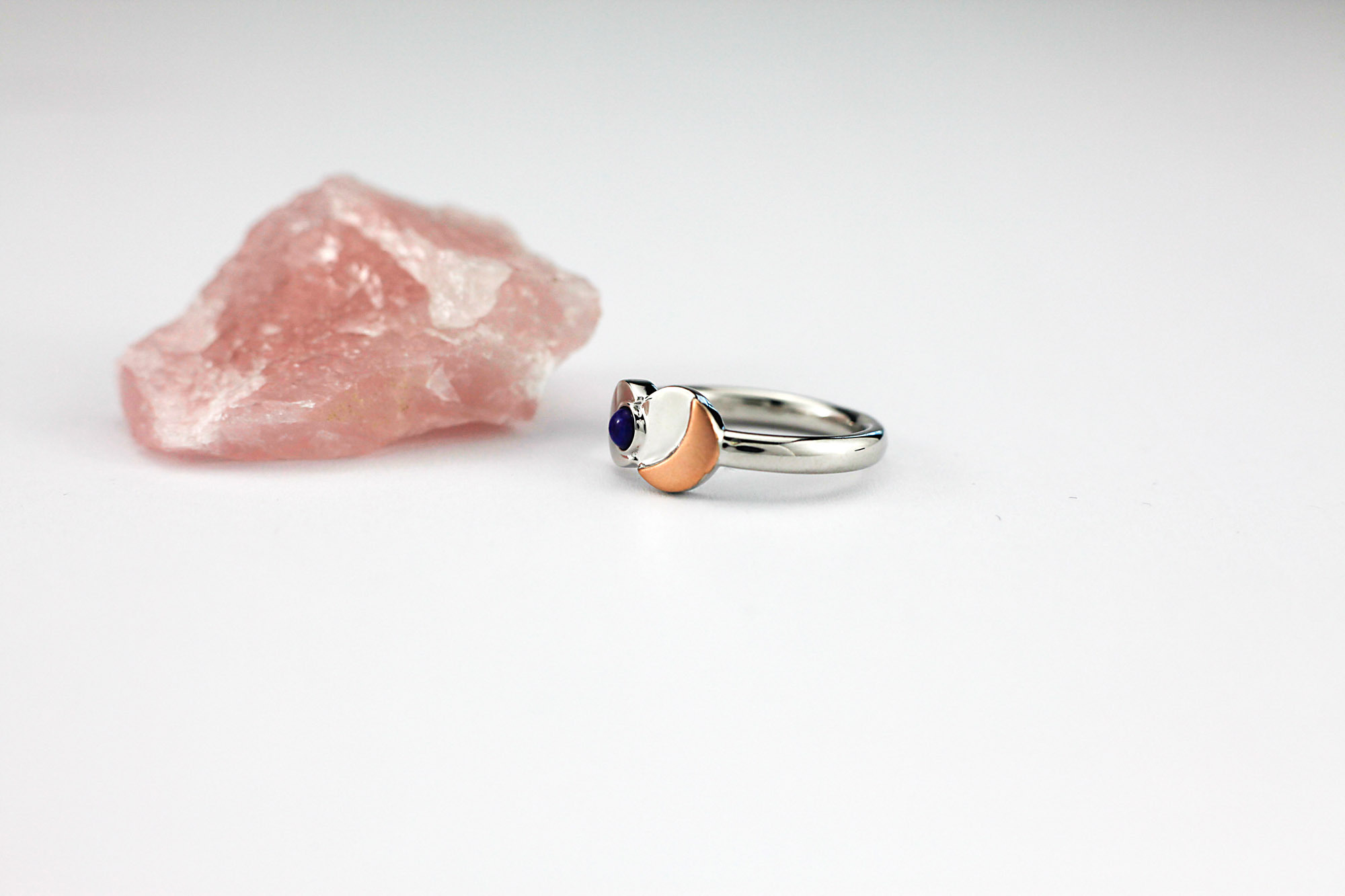 Attractive Sterling Silver & Yellow Gold Celtic Knot & Irish Gold Ring For Women