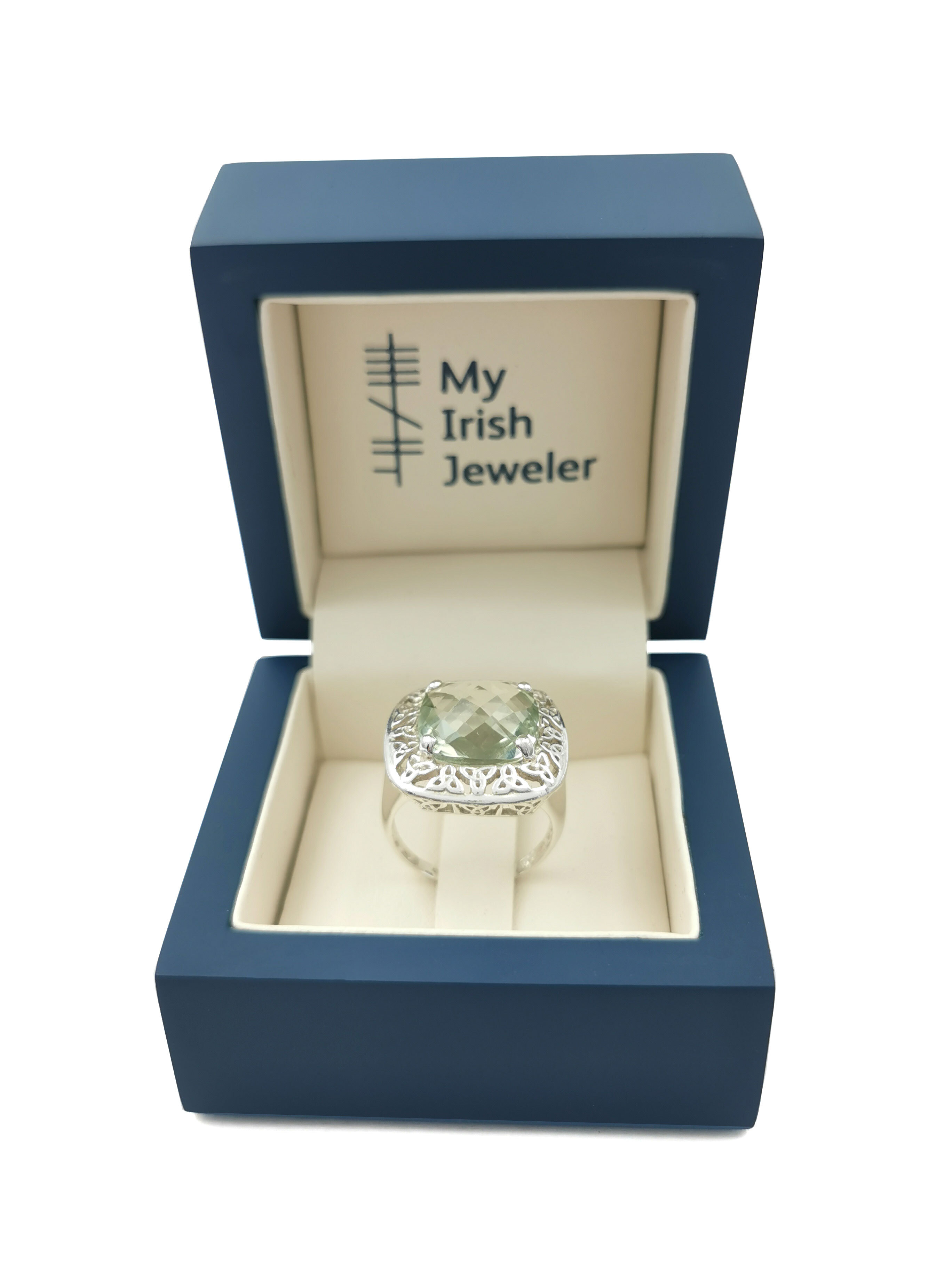Womens Large Trinity Knot Ring in Real Sterling Silver. In Luxury Packaging.