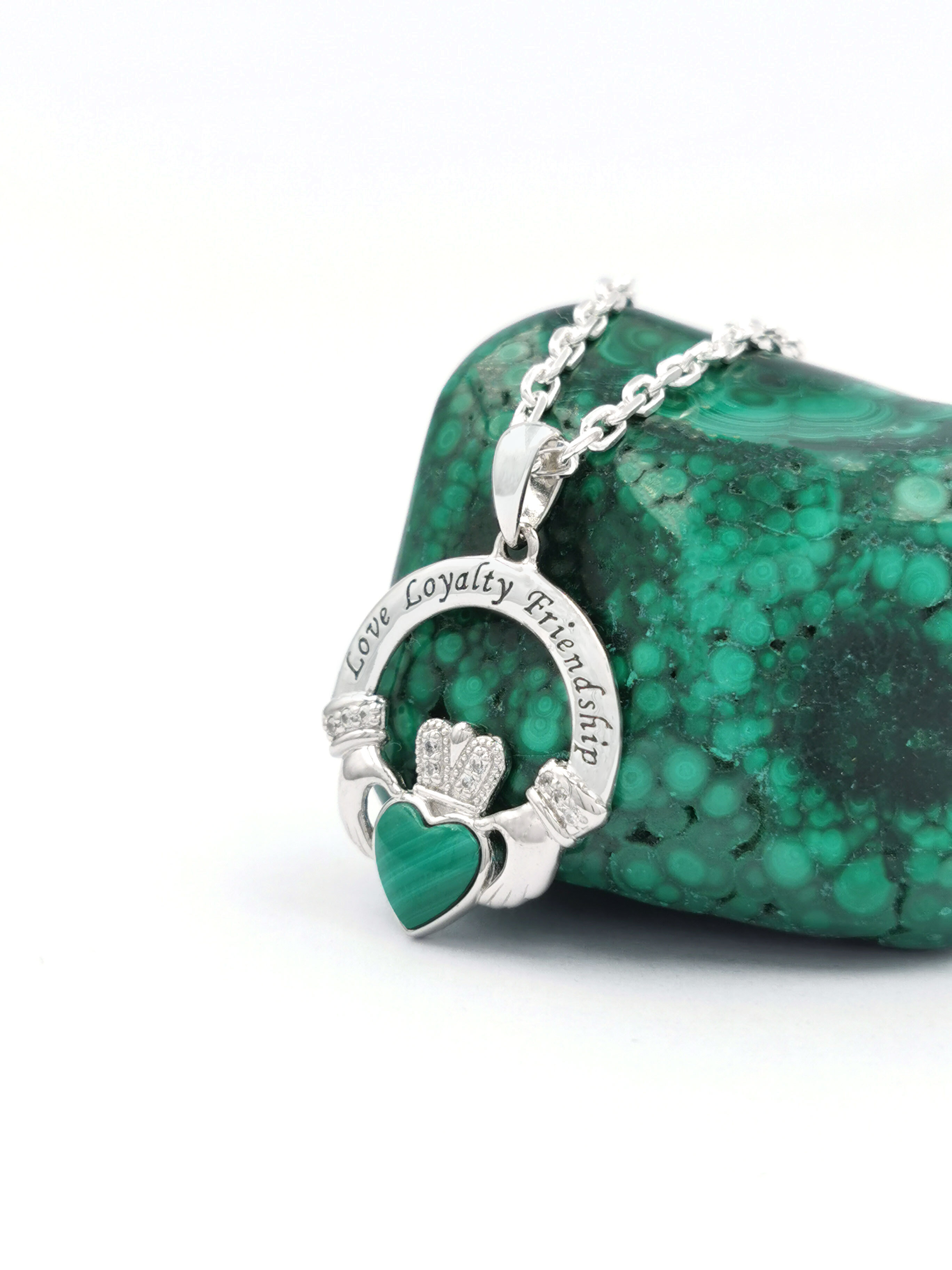 Attractive Sterling Silver Claddagh Necklace For Women