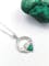Womens Irish Sterling Silver Claddagh Necklace. Pictured Flat. - Gallery