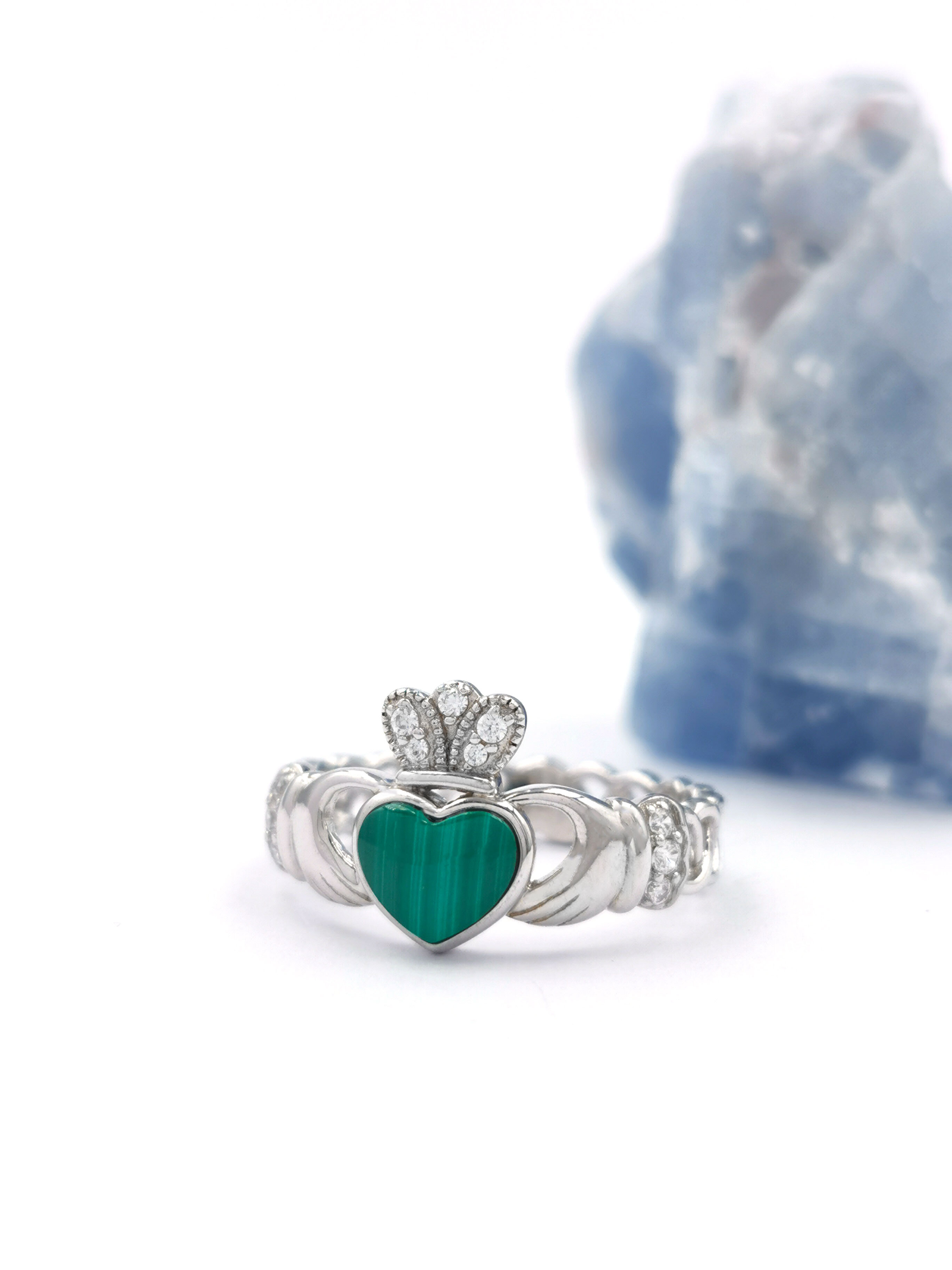 Romantic Sterling Silver Claddagh Ring For Women