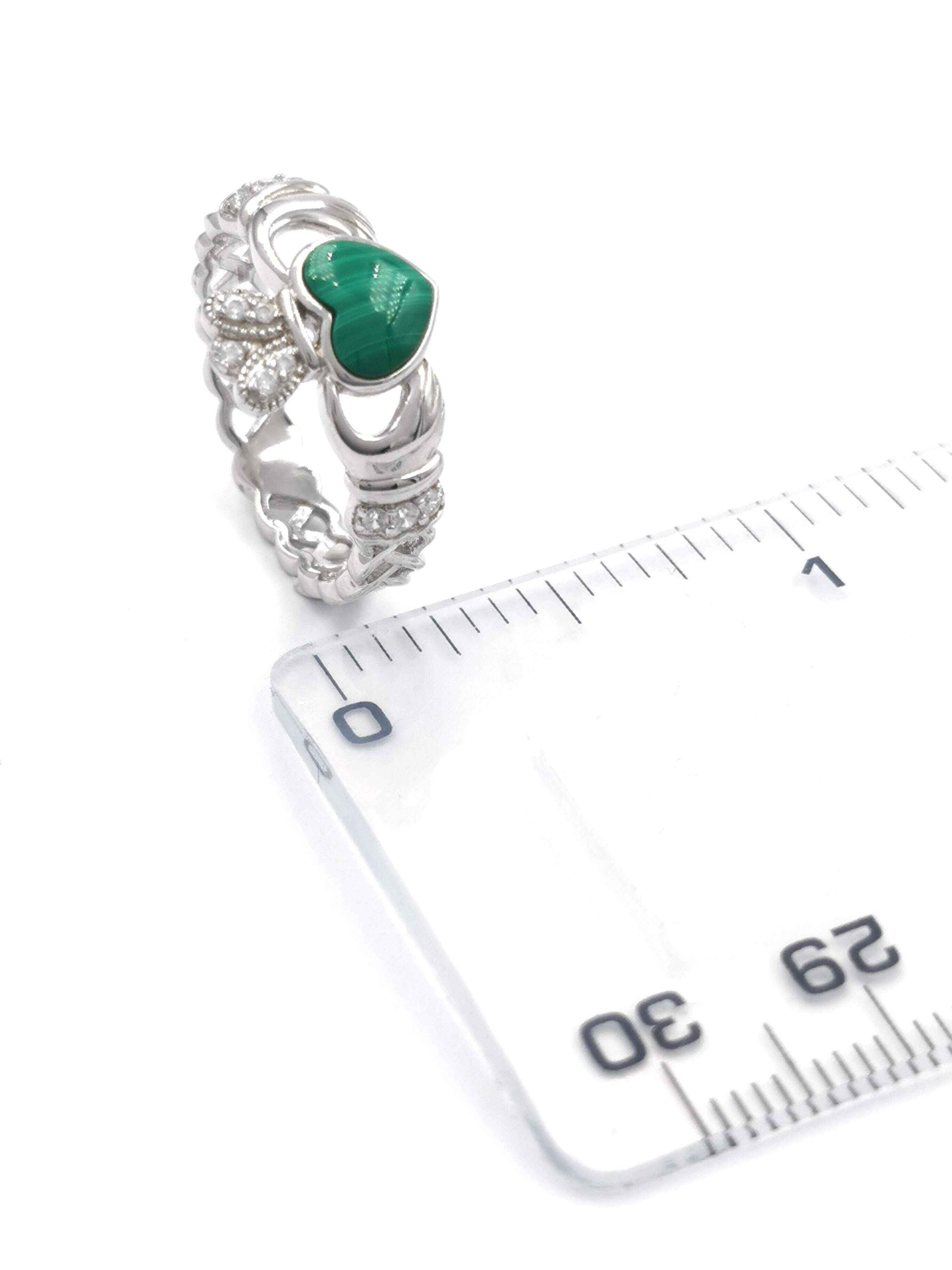 Striking Sterling Silver Claddagh Ring For Women. Picture For Scale.