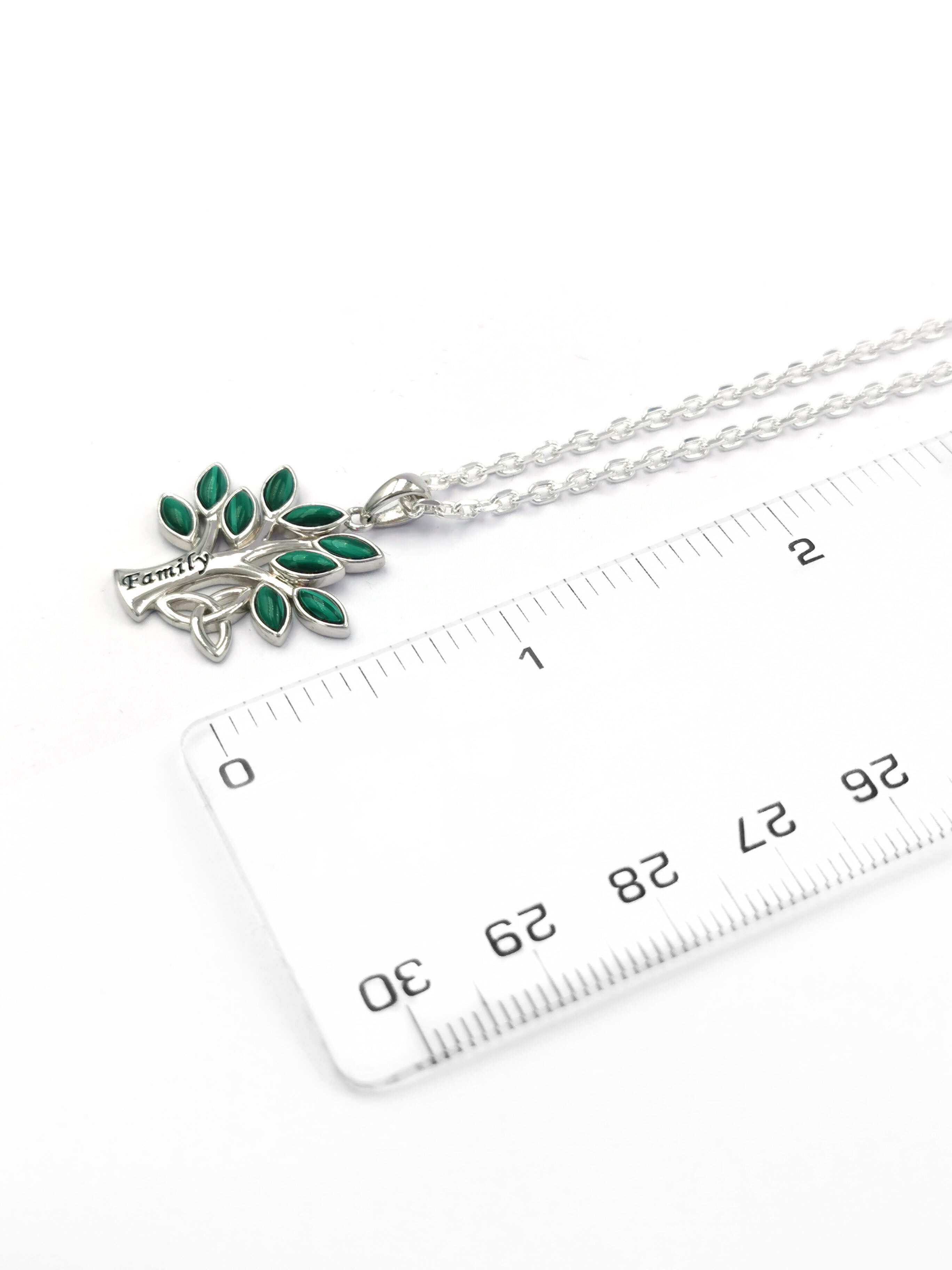 Real Sterling Silver Tree of Life & Trinity Knot Necklace For Women. Picture For Scale.
