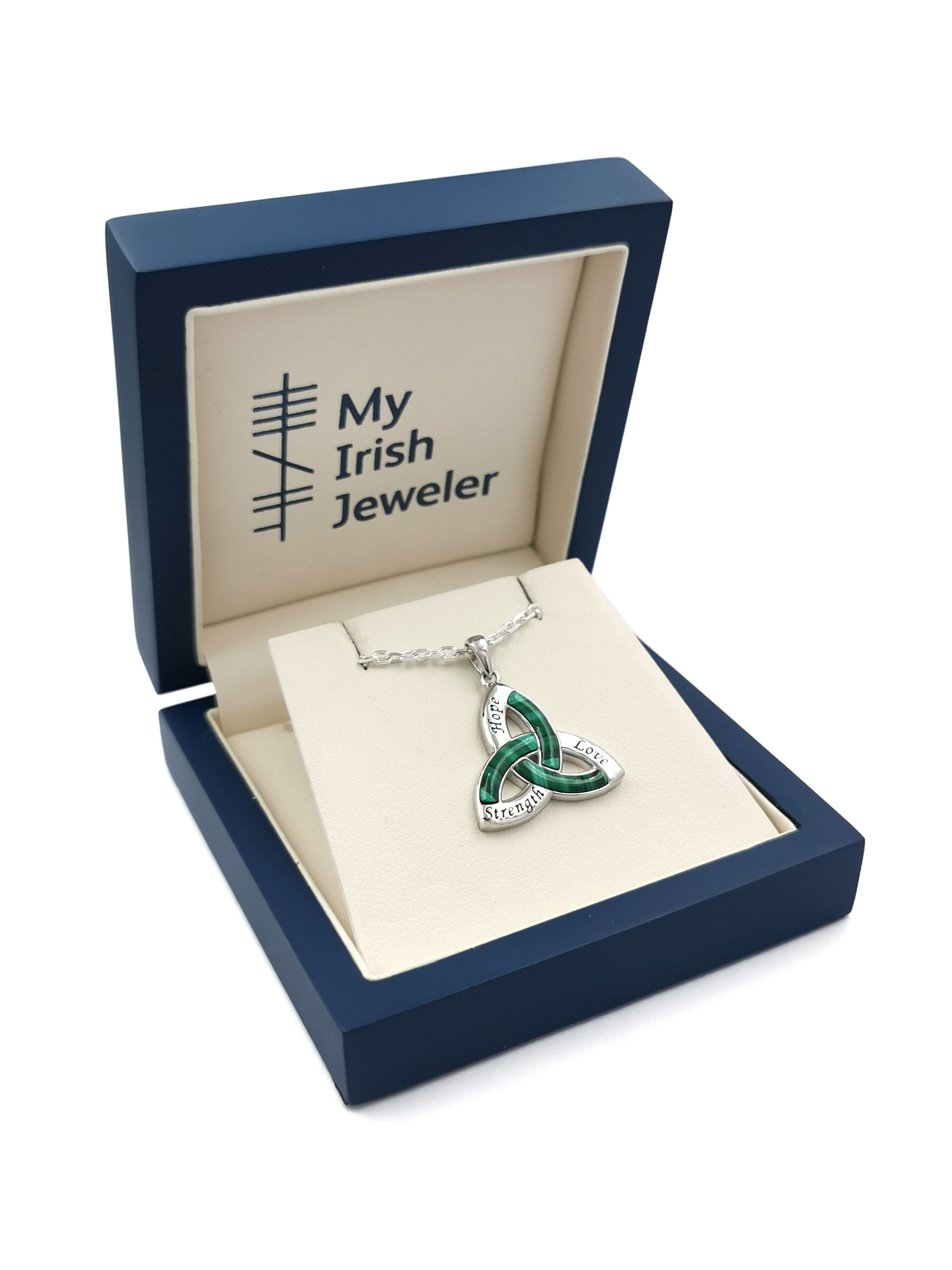 Real Sterling Silver Trinity Knot Necklace For Women. In Luxury Packaging.