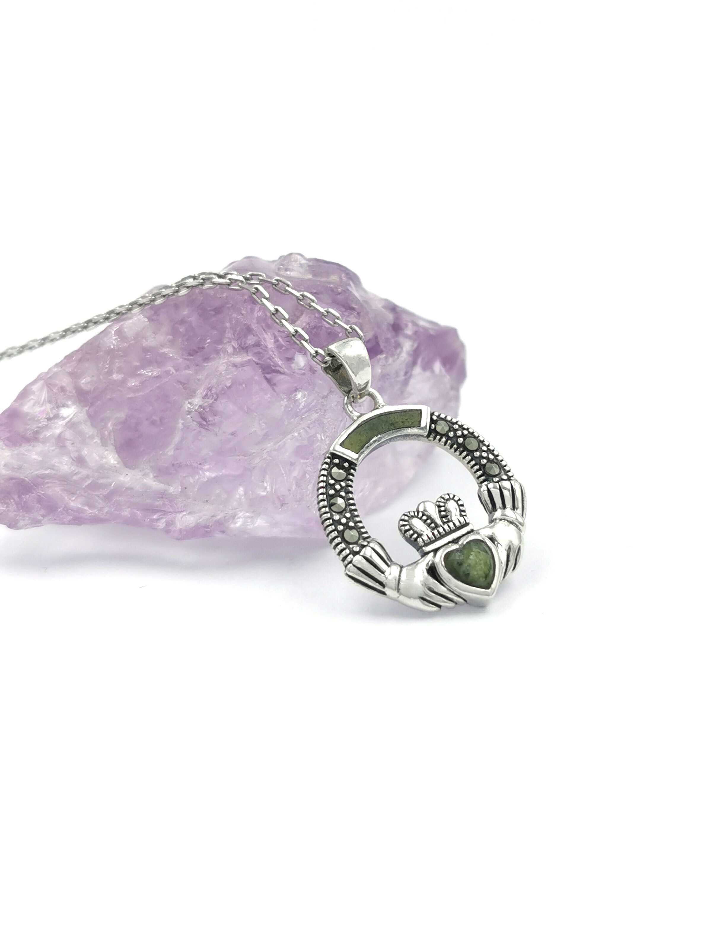 Claddagh & Connemara Marble - Connemara Marble and Marcasite