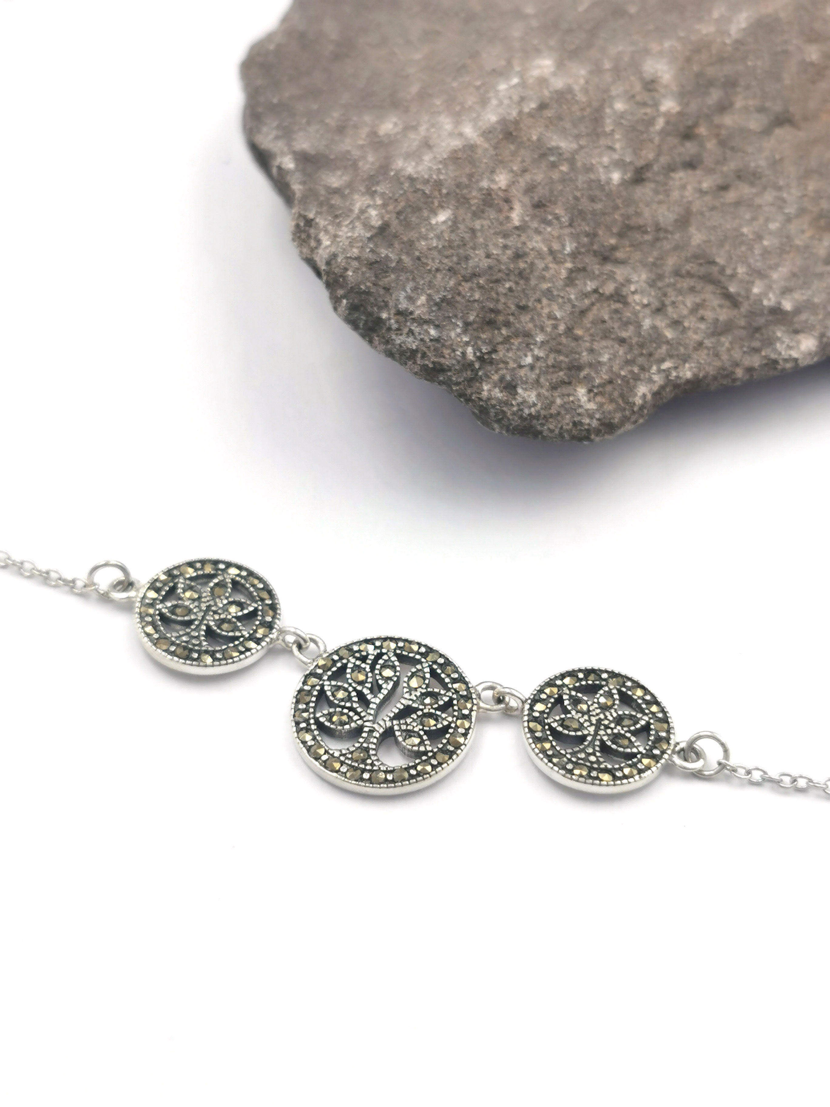Striking Sterling Silver Tree of Life Necklace For Women With a Oxidised Finish