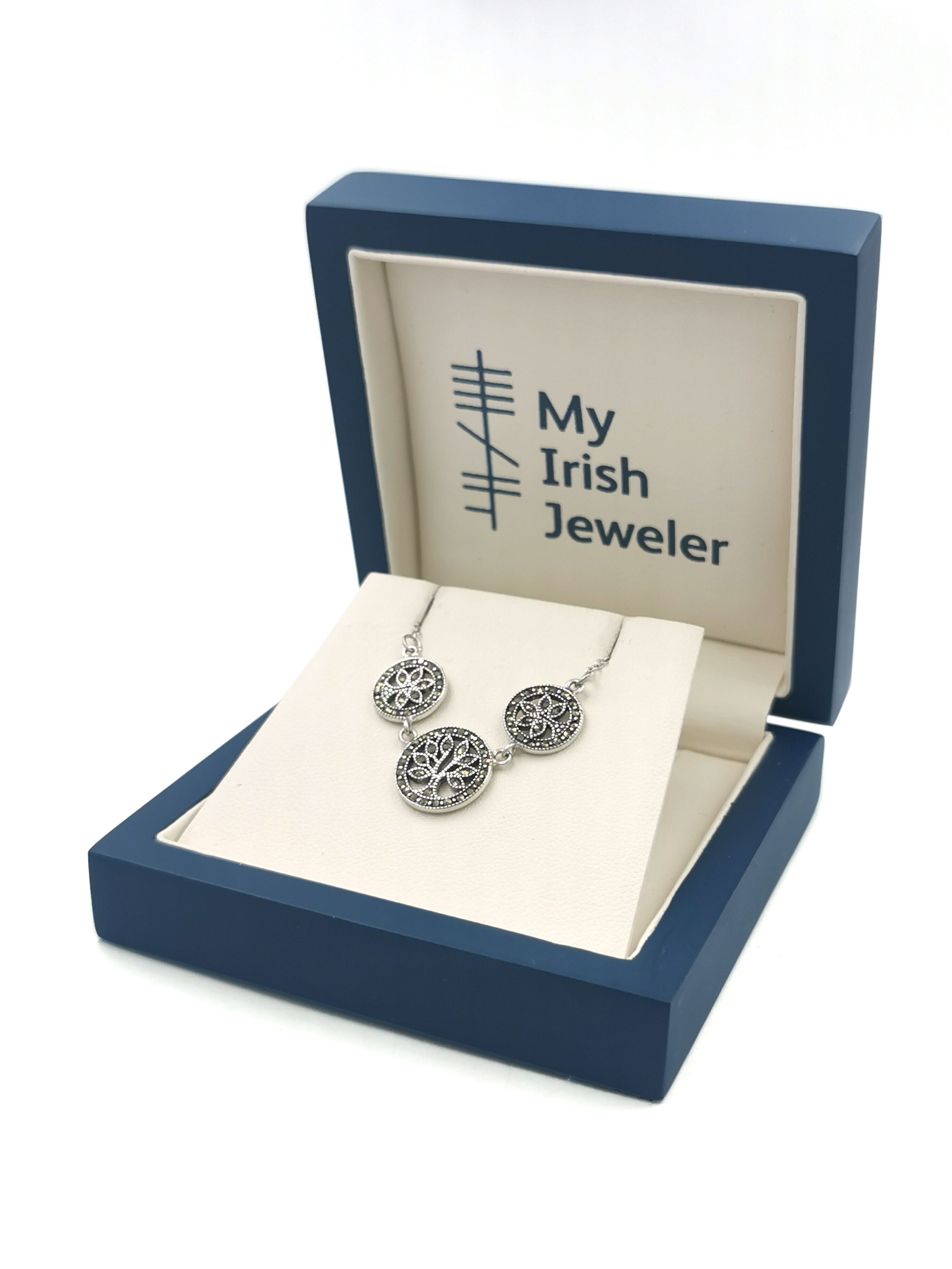 Genuine Sterling Silver Tree of Life Necklace For Women With a Oxidised Finish. In Luxury Packaging.
