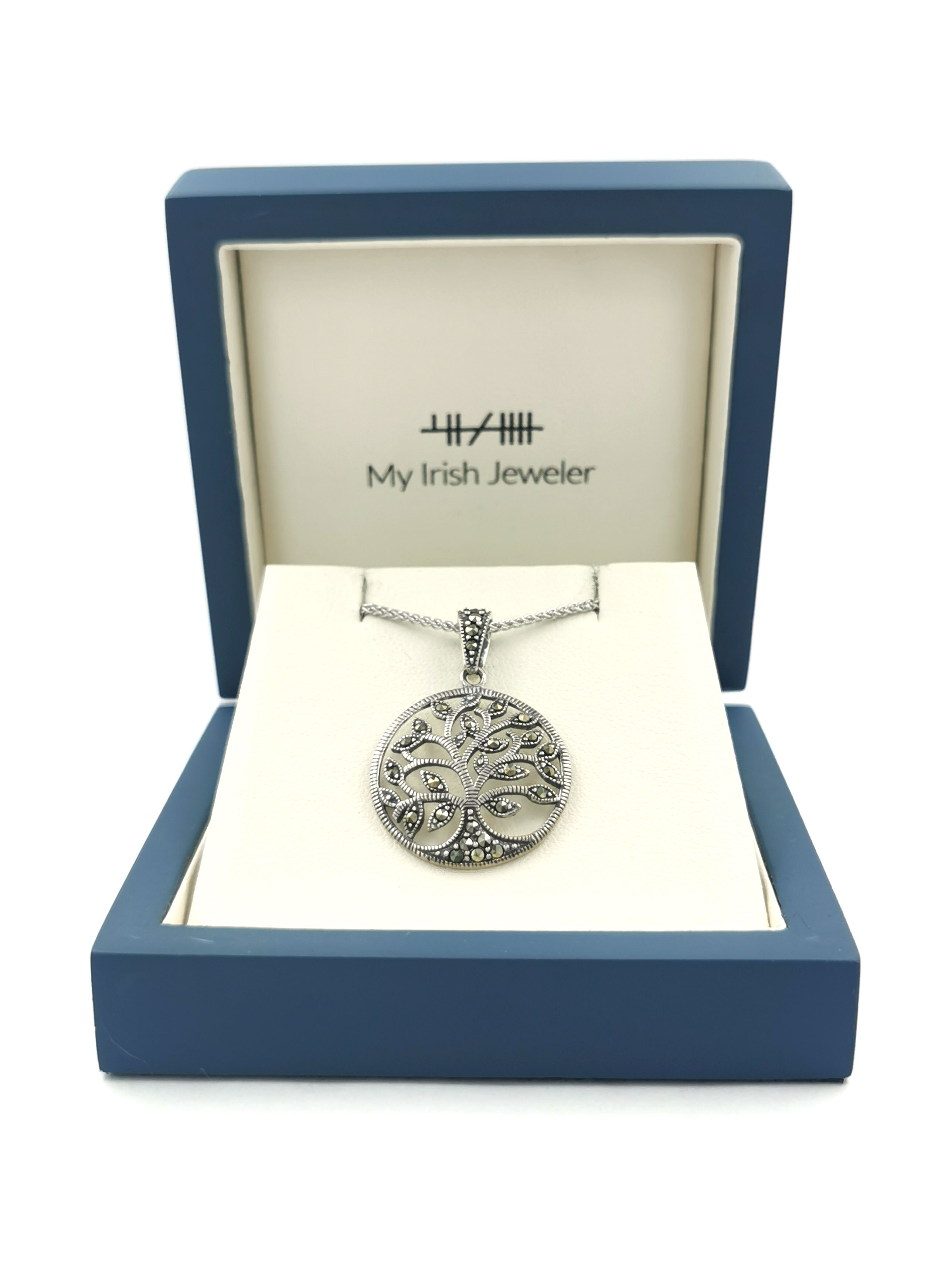 Womens Medium Sized Tree of Life Necklace in Real Sterling Silver. In Luxury Packaging.
