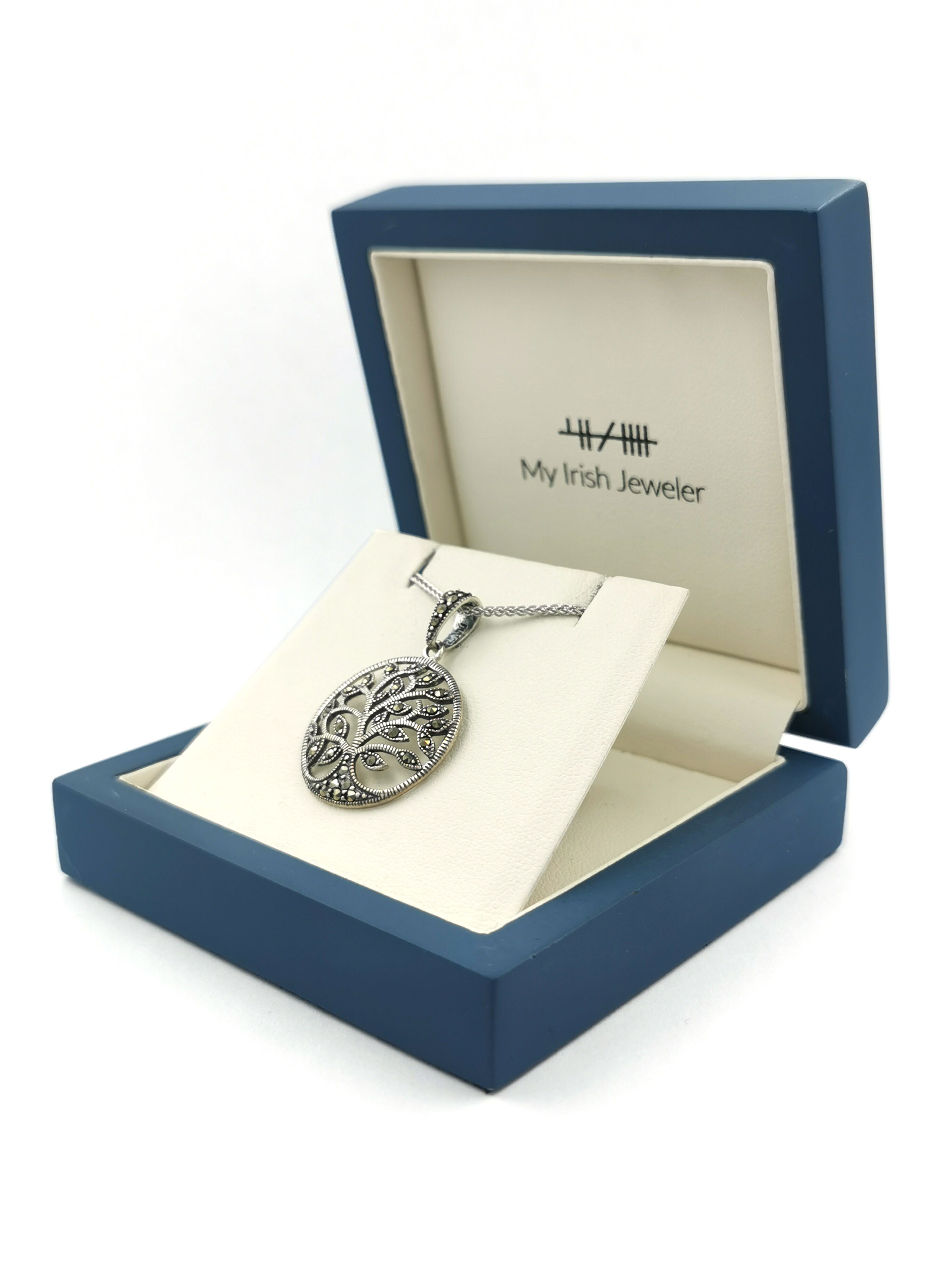 Womens Medium Sized Tree of Life Necklace in Real Sterling Silver. In Luxury Packaging.