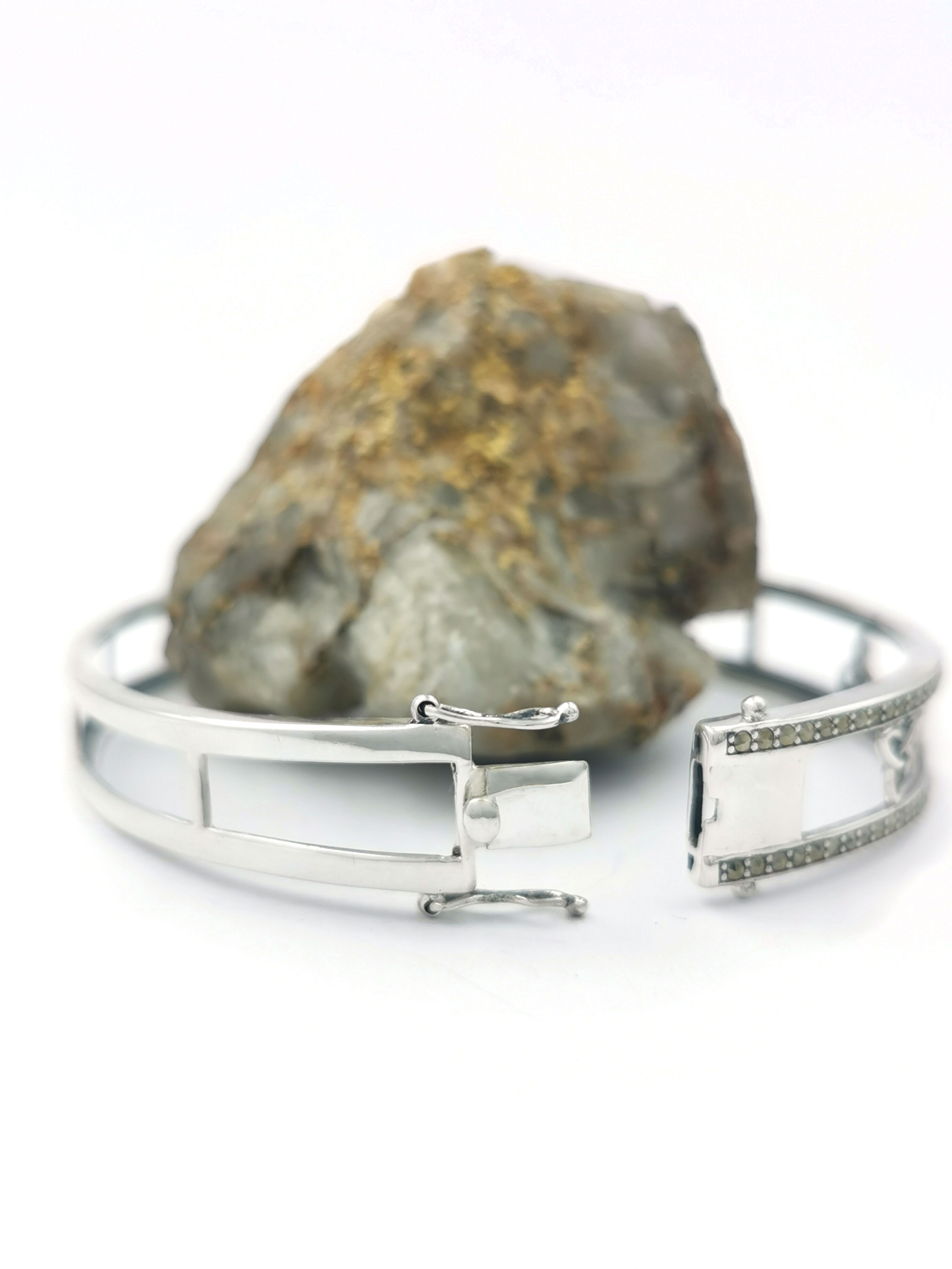 Medium Sized Real Sterling Silver Trinity Knot Bracelet With a Polished Finish For Women