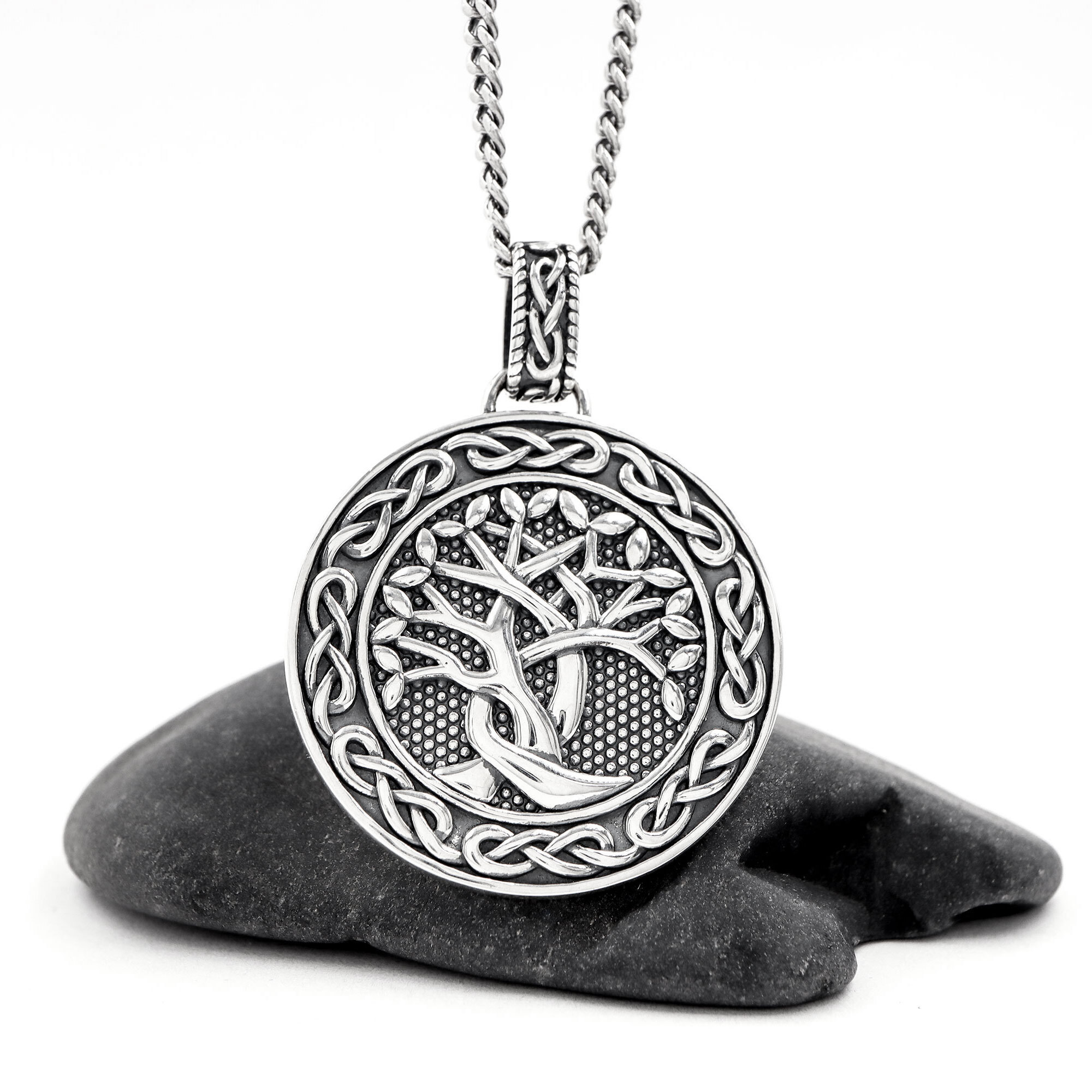 Buy Clara 925 Sterling Silver Tree of Life Pendant Chain Necklace | Rhodium  Plated, Swiss Zirconia | Gift for Women and Girls at Amazon.in