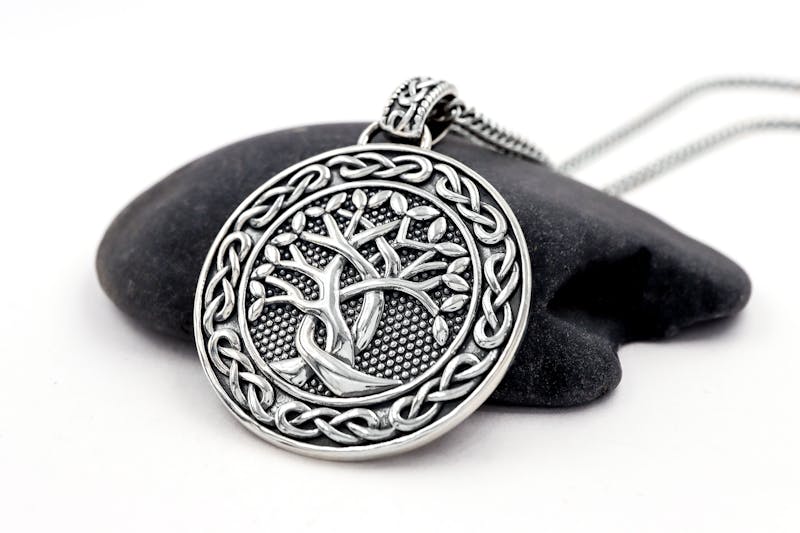 Irish Sterling Silver Tree of Life & Celtic Knot Necklace