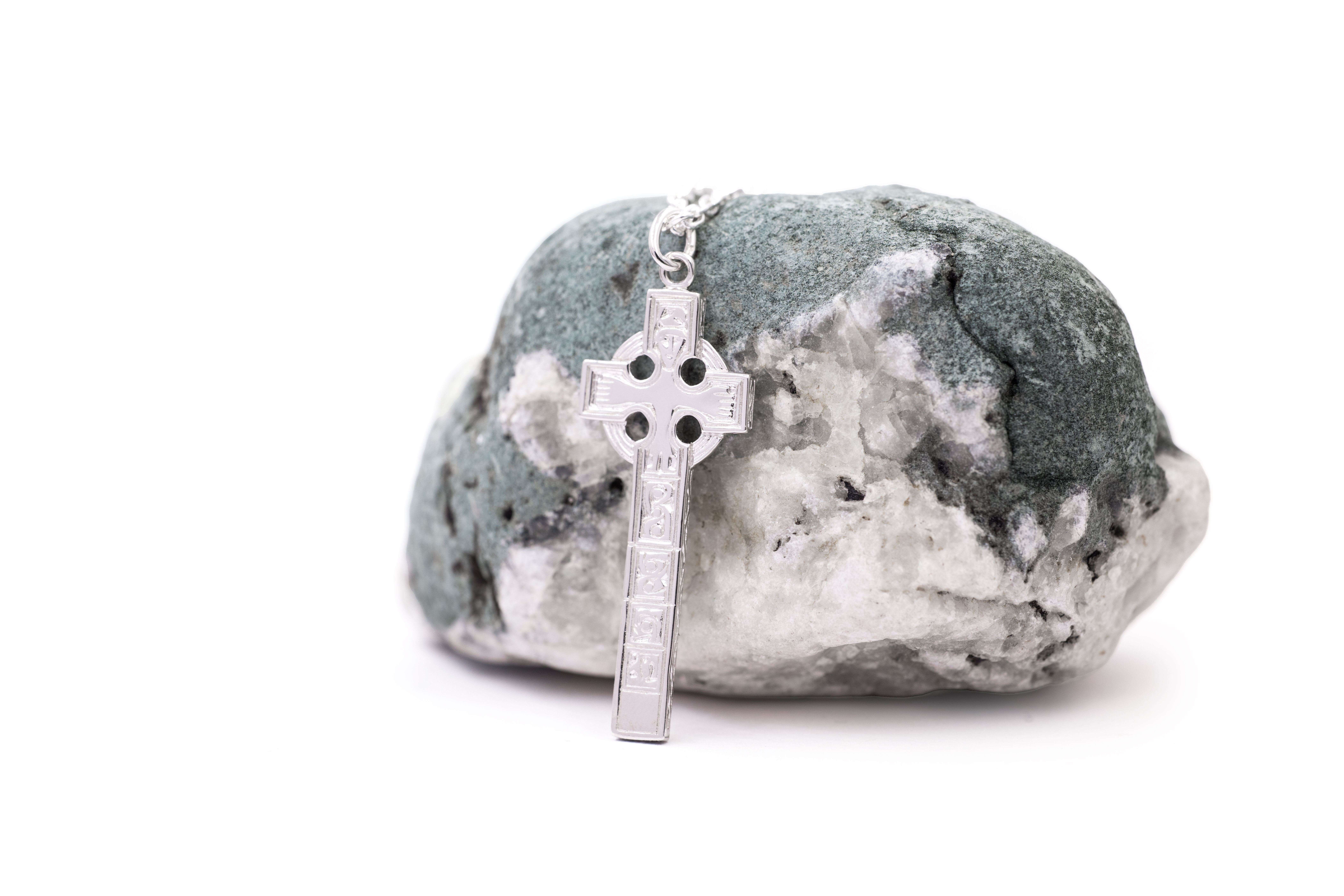 Real Sterling Silver Celtic Cross Necklace