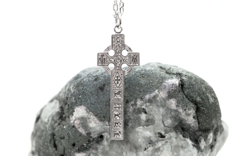 Irish Sterling Silver Celtic Cross Necklace