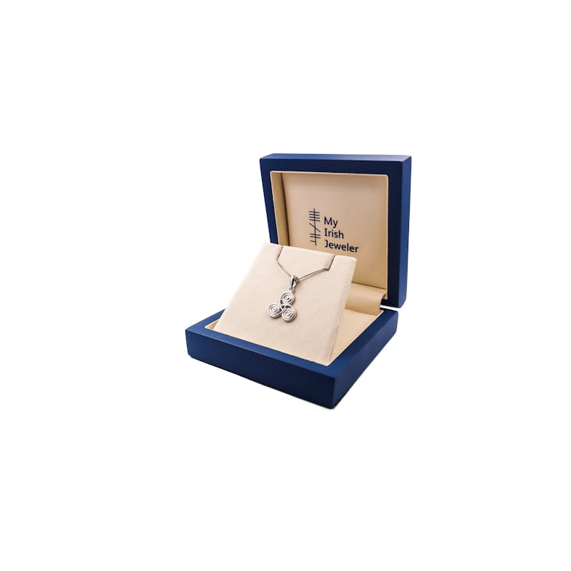 Real Sterling Silver Triskele & Newgrange Necklace For Women