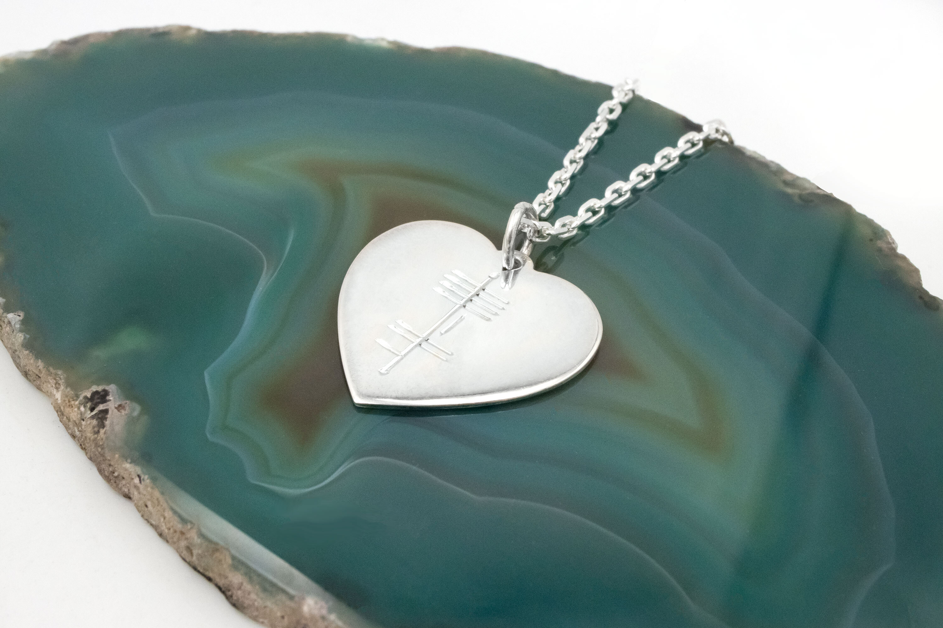 Irish Sterling Silver Ogham Personalizable Necklace For Women