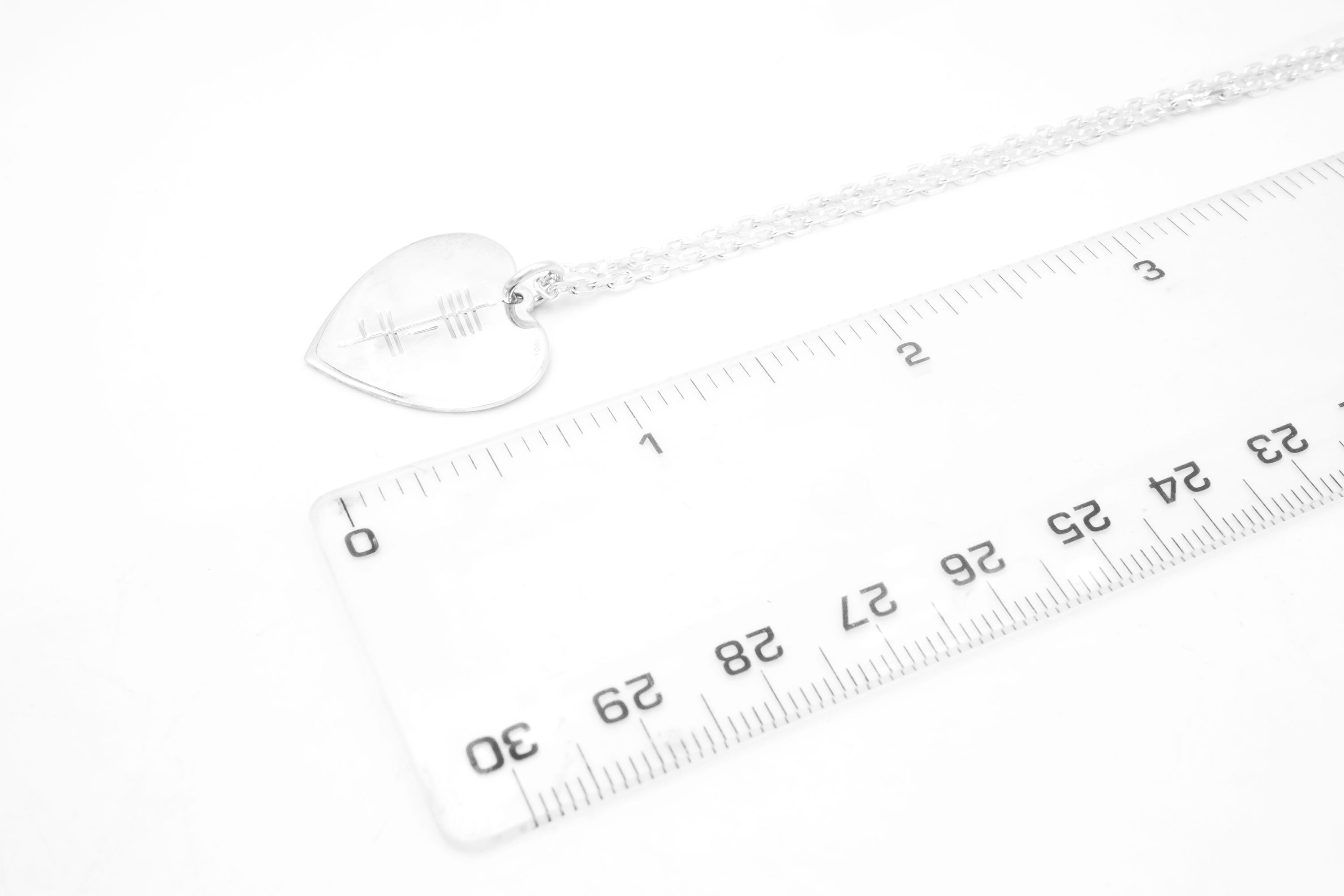 Womens Ogham Necklace in Sterling Silver