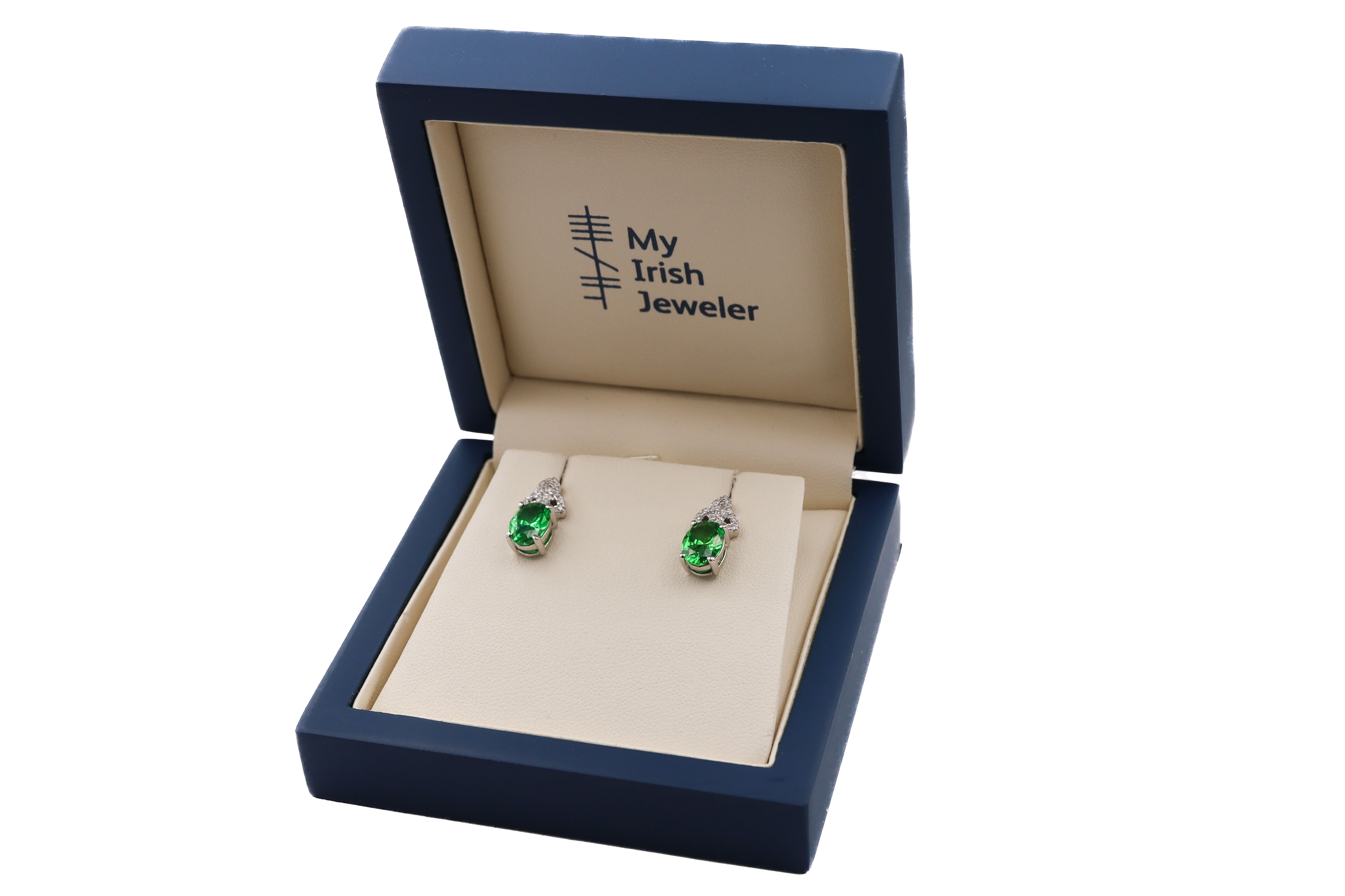 Womens Irish Sterling Silver Trinity Knot Earrings. In Luxury Packaging.
