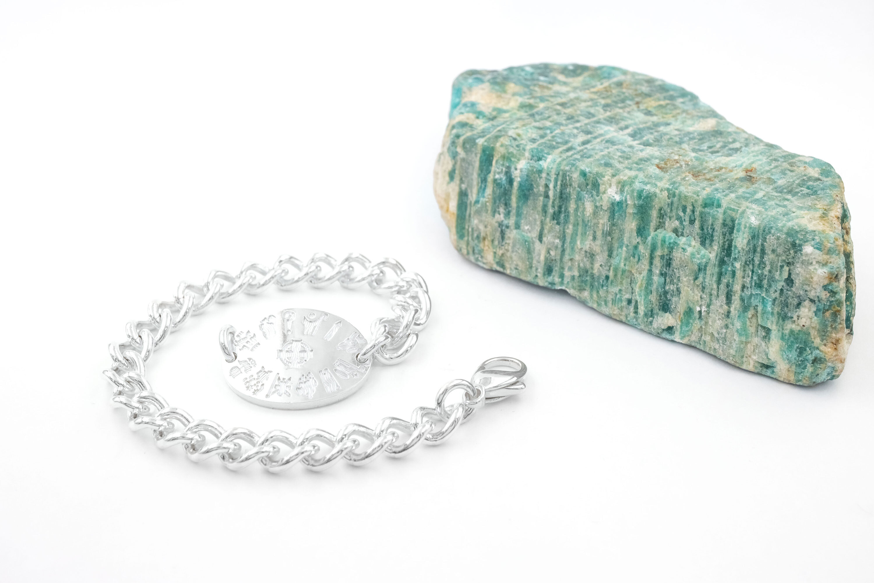 Womens Sterling Silver History Of Ireland Bracelet