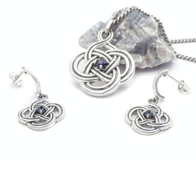 Sterling Silver Oxidised Celtic Knot Jewellery Gift Set, Made in…