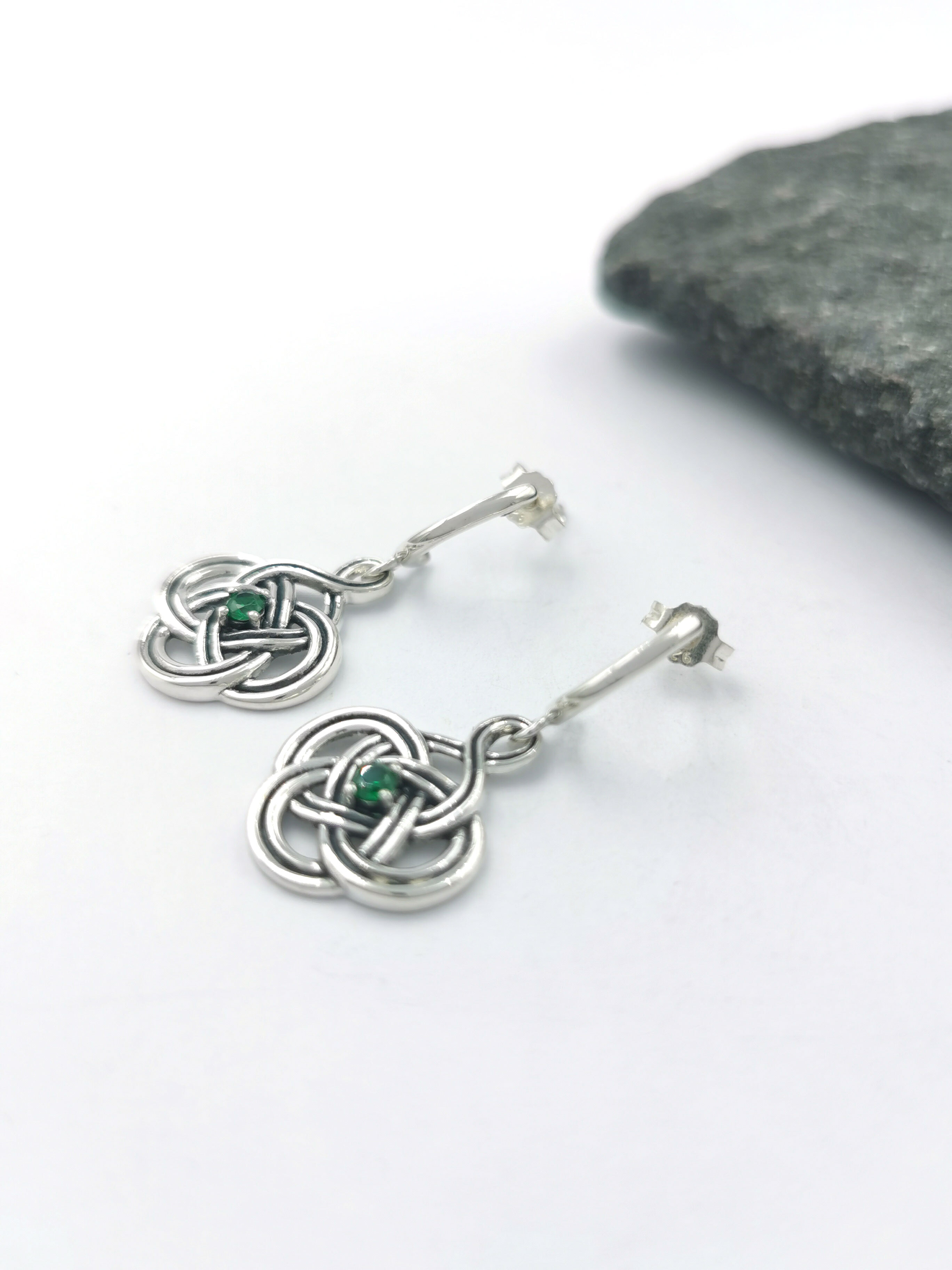 Sterling Silver Oxidized Celtic Knot Earrings,… | My Irish Jeweler