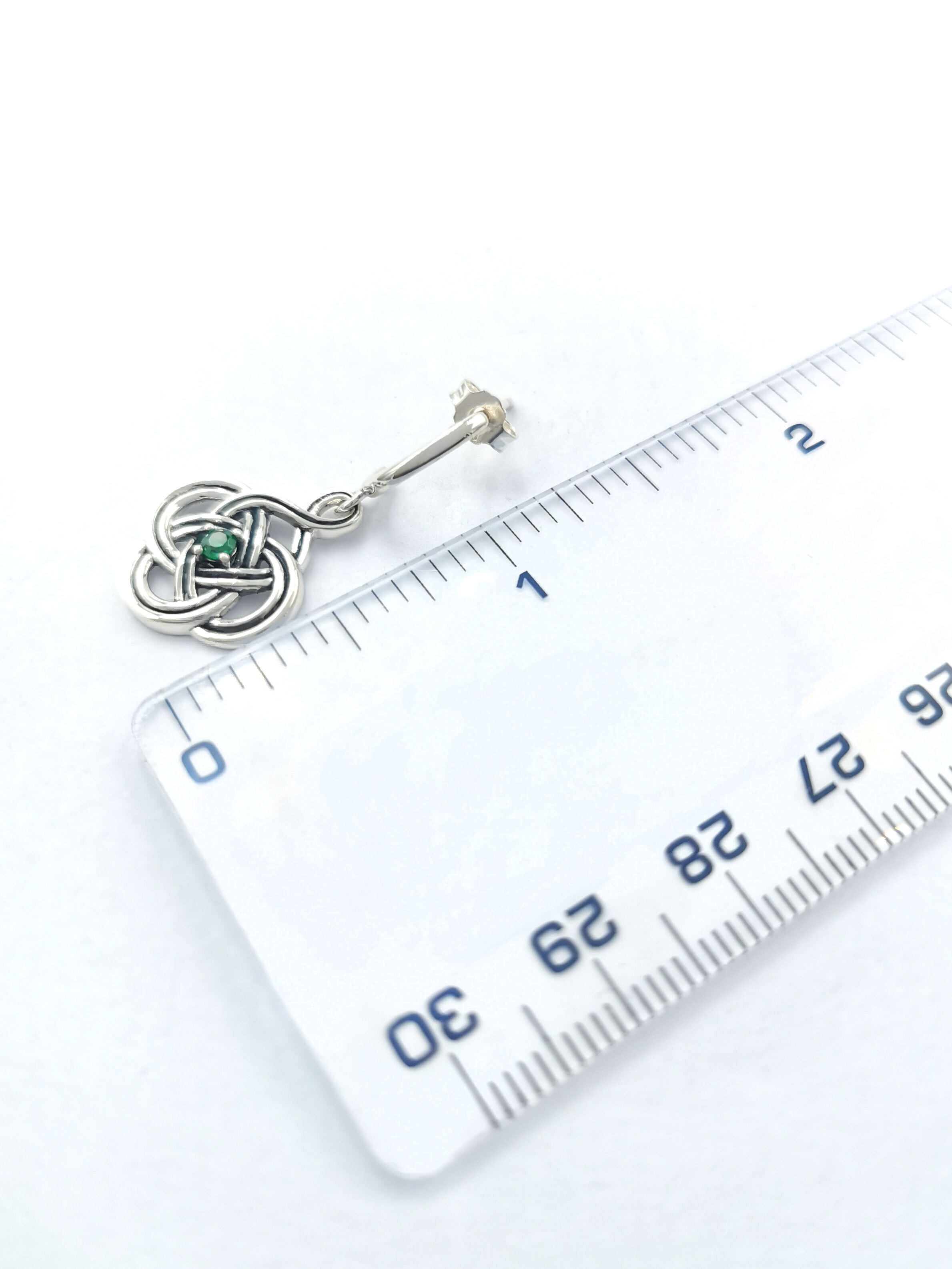 Gorgeous Sterling Silver Celtic Knot Gift Set For Women With a Oxidised Finish. Picture For Scale.