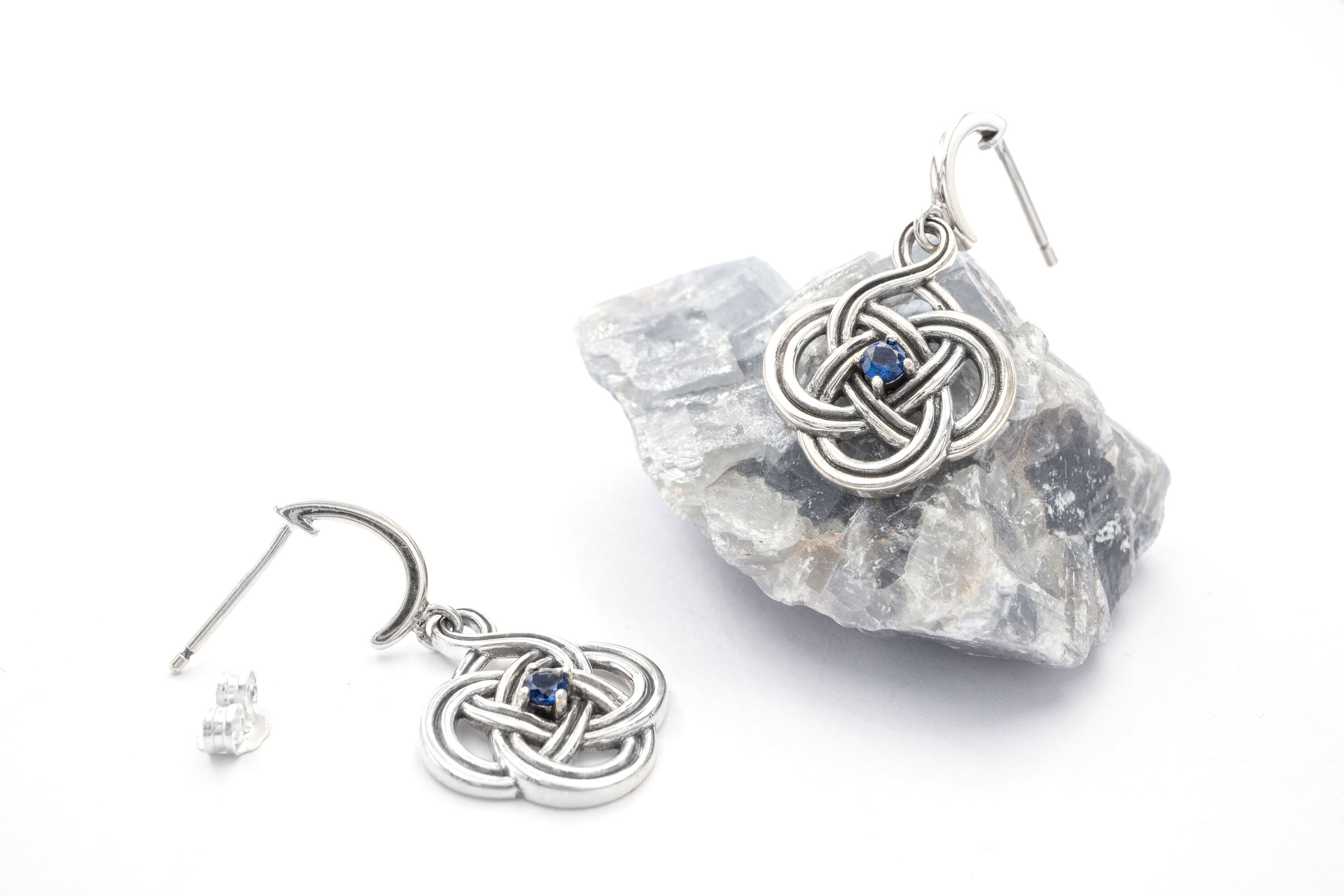 Womens Oxidized Sterling Silver Celtic Knot Gift Set