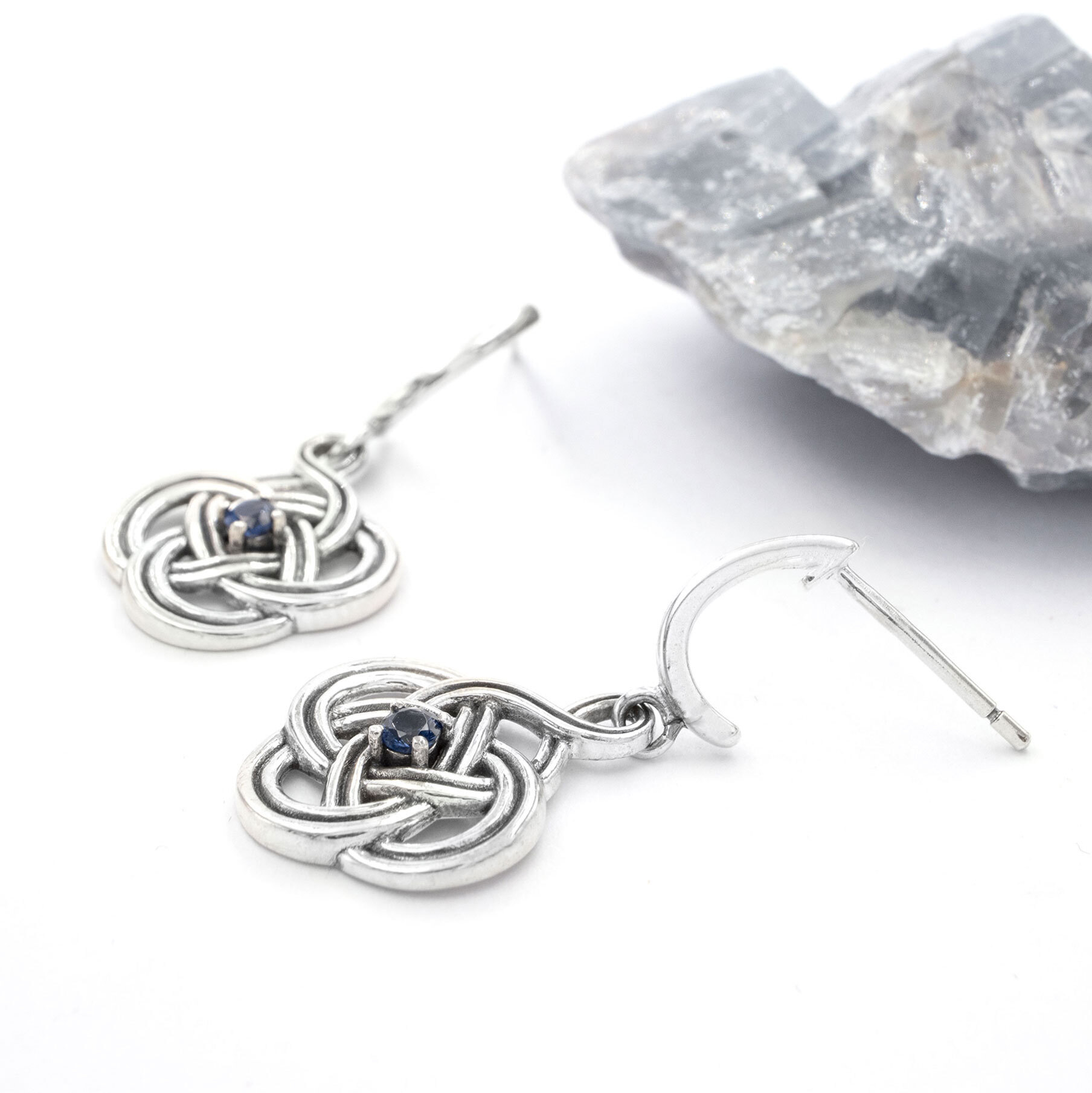 Irish Sterling Silver Celtic Knot Gift Set For Women With a Oxidized Finish
