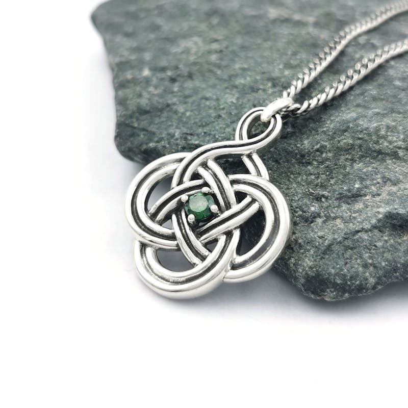 Striking Sterling Silver Celtic Knot Gift Set For Women With a Oxidized Finish