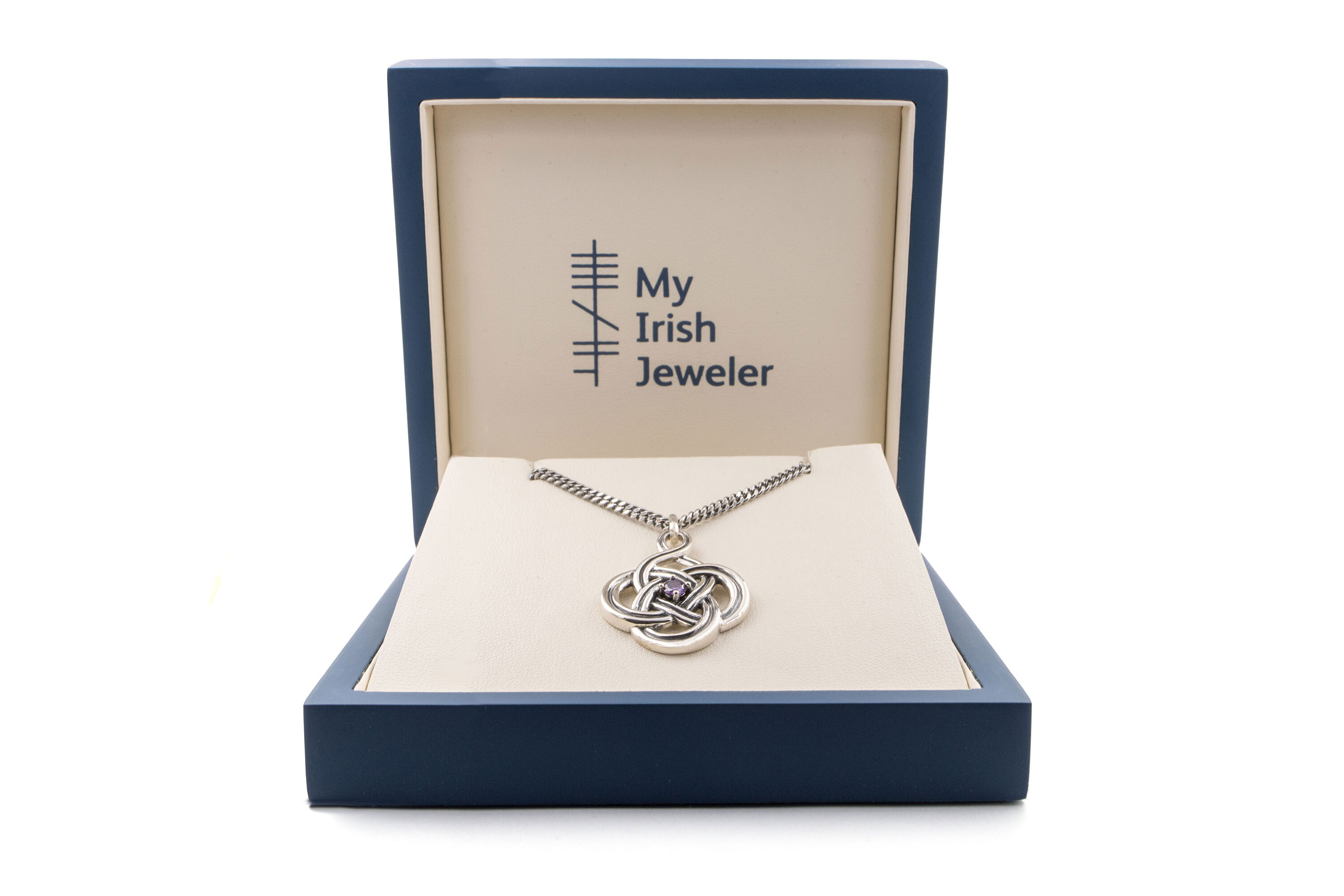 Irish Sterling Silver Celtic Knot Gift Set With a Oxidized Finish For Women