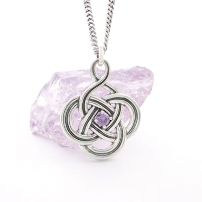 Sterling Silver Oxidised Celtic Knot Pendant