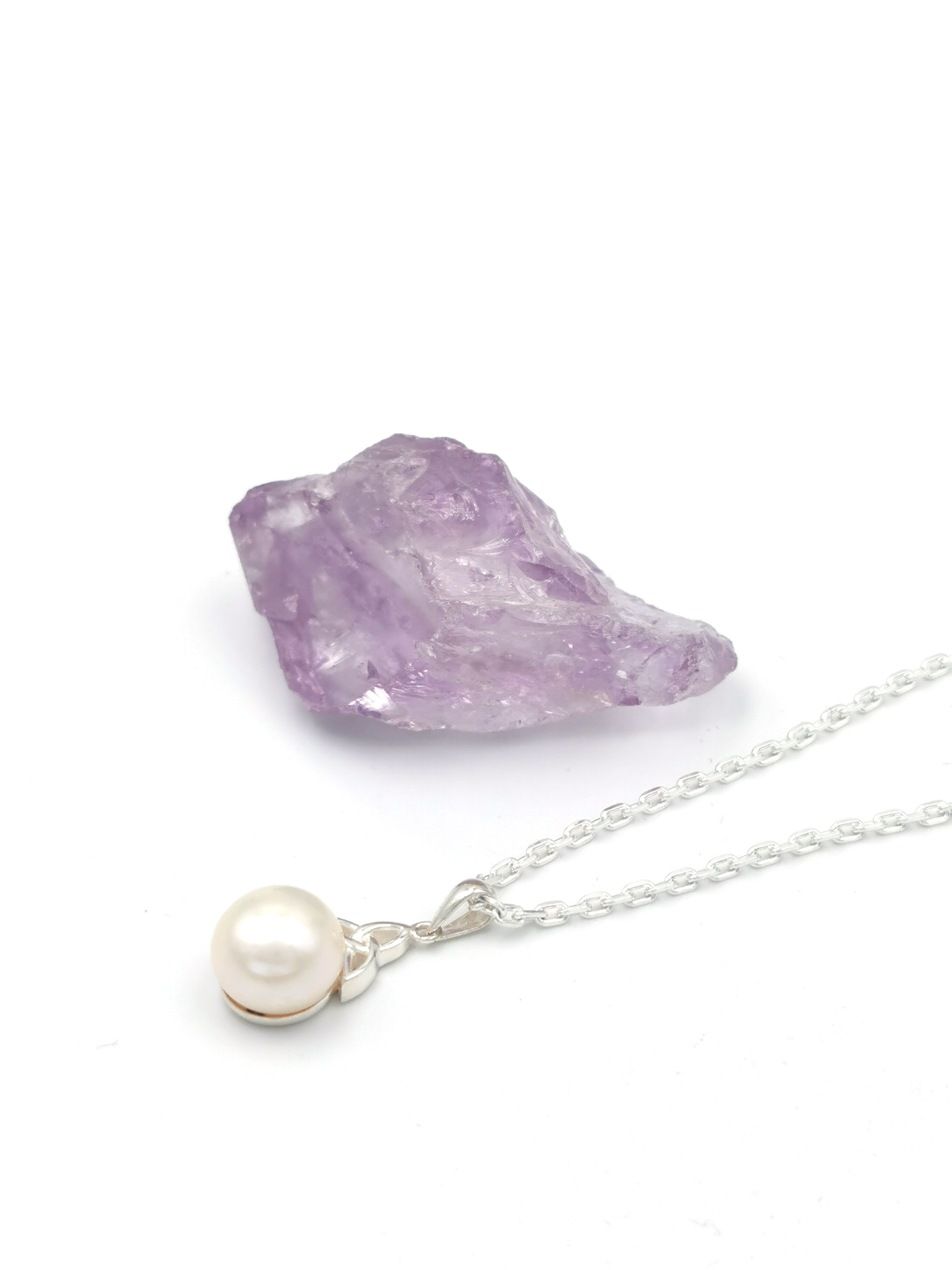 Authentic Sterling Silver Trinity Knot Necklace For Women. Pictured Flat.