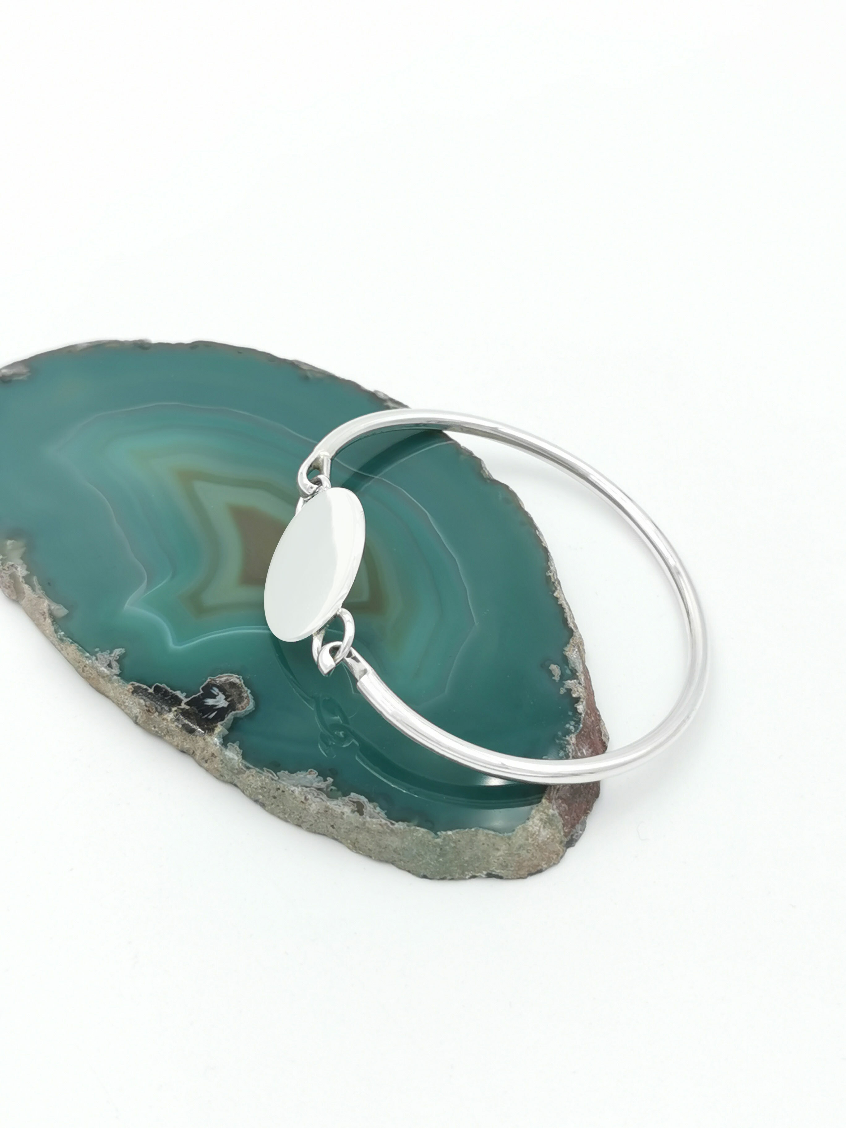 Attractive Sterling Silver Personalizable Ogham Bracelet For Women With a Polished Finish