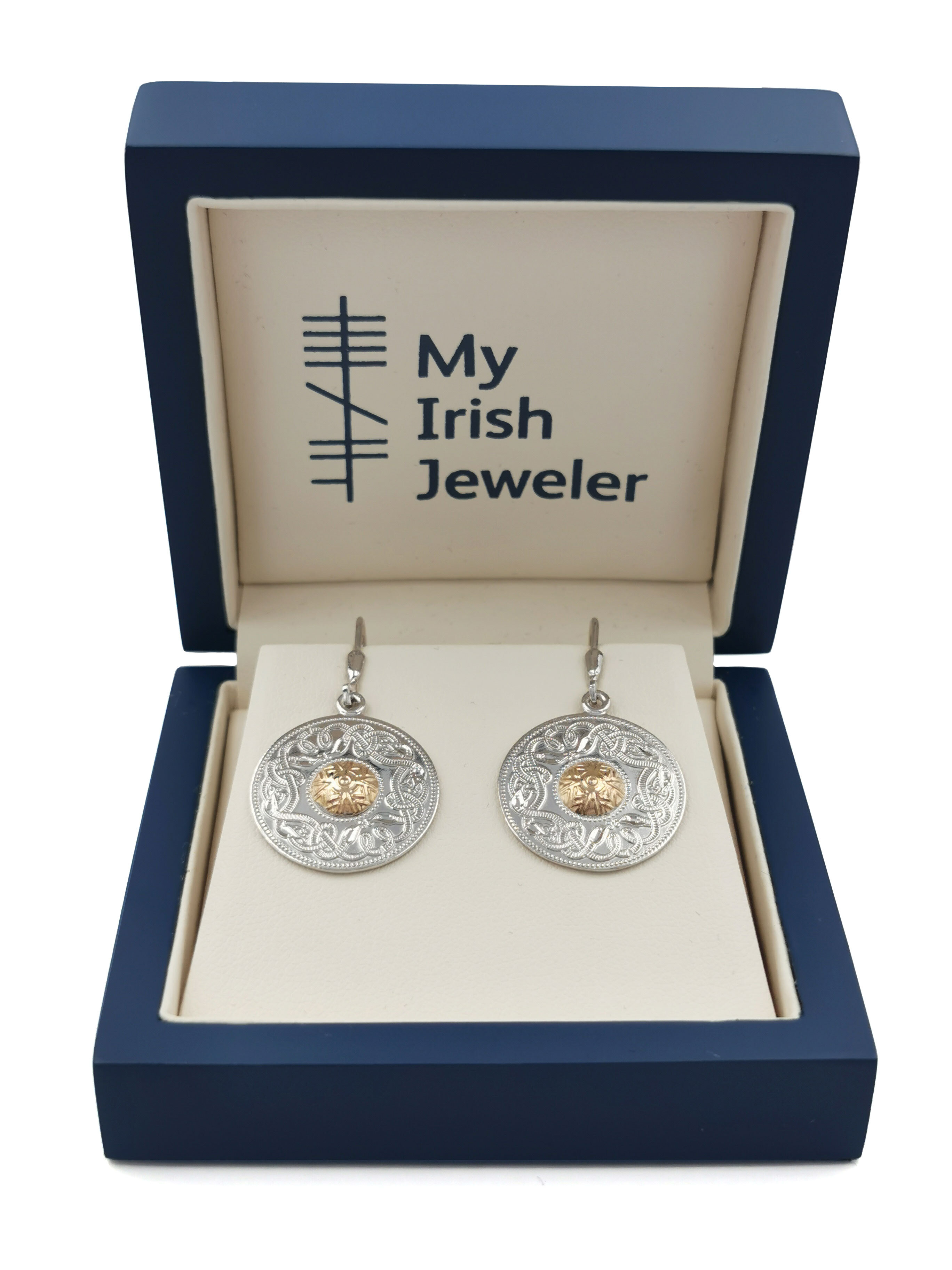 Large Authentic Sterling Silver Celtic Warrior & Celtic Knot Earrings For Women