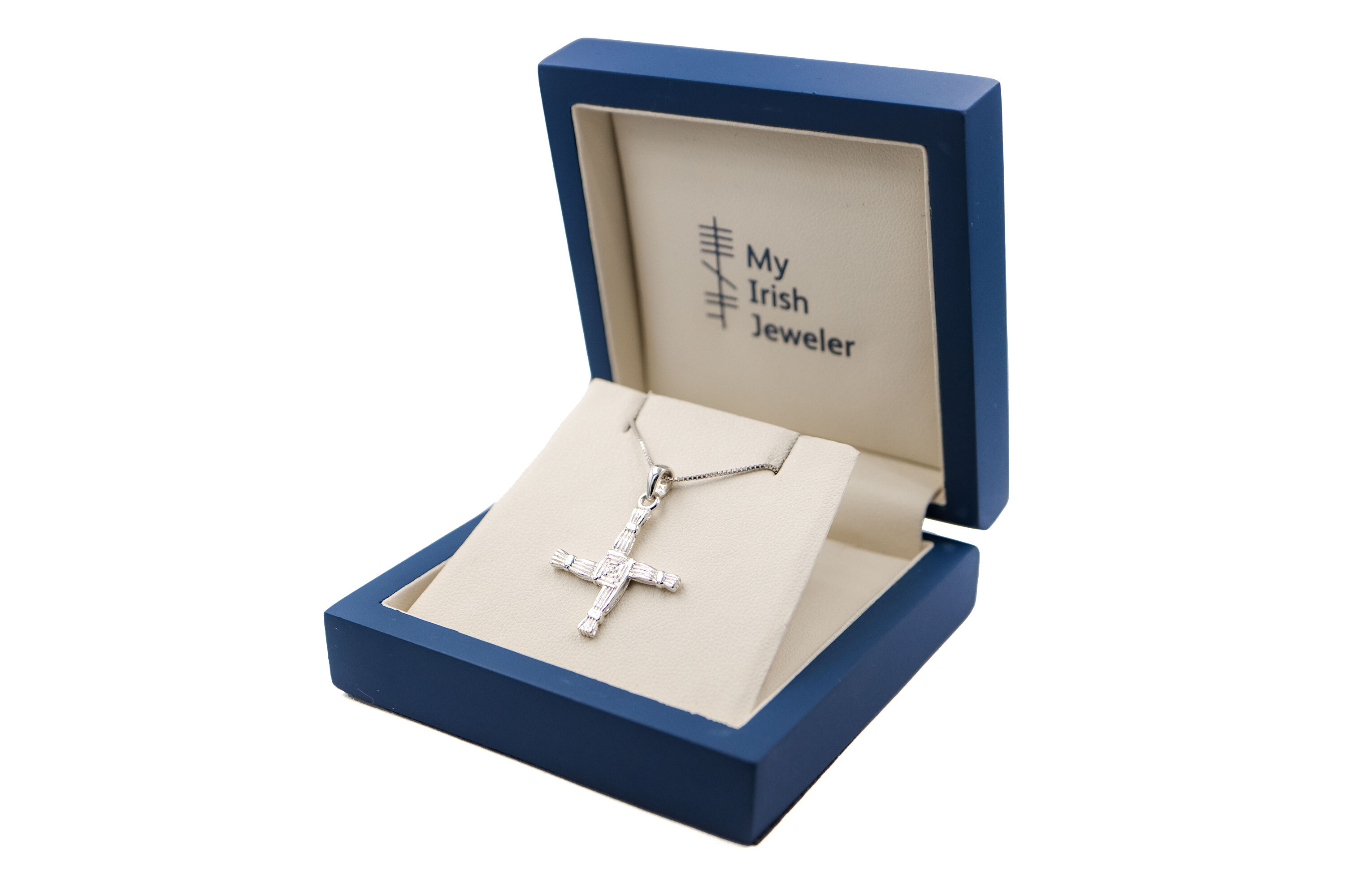 Womens Gorgeous Sterling Silver St Brigids Cross Necklace