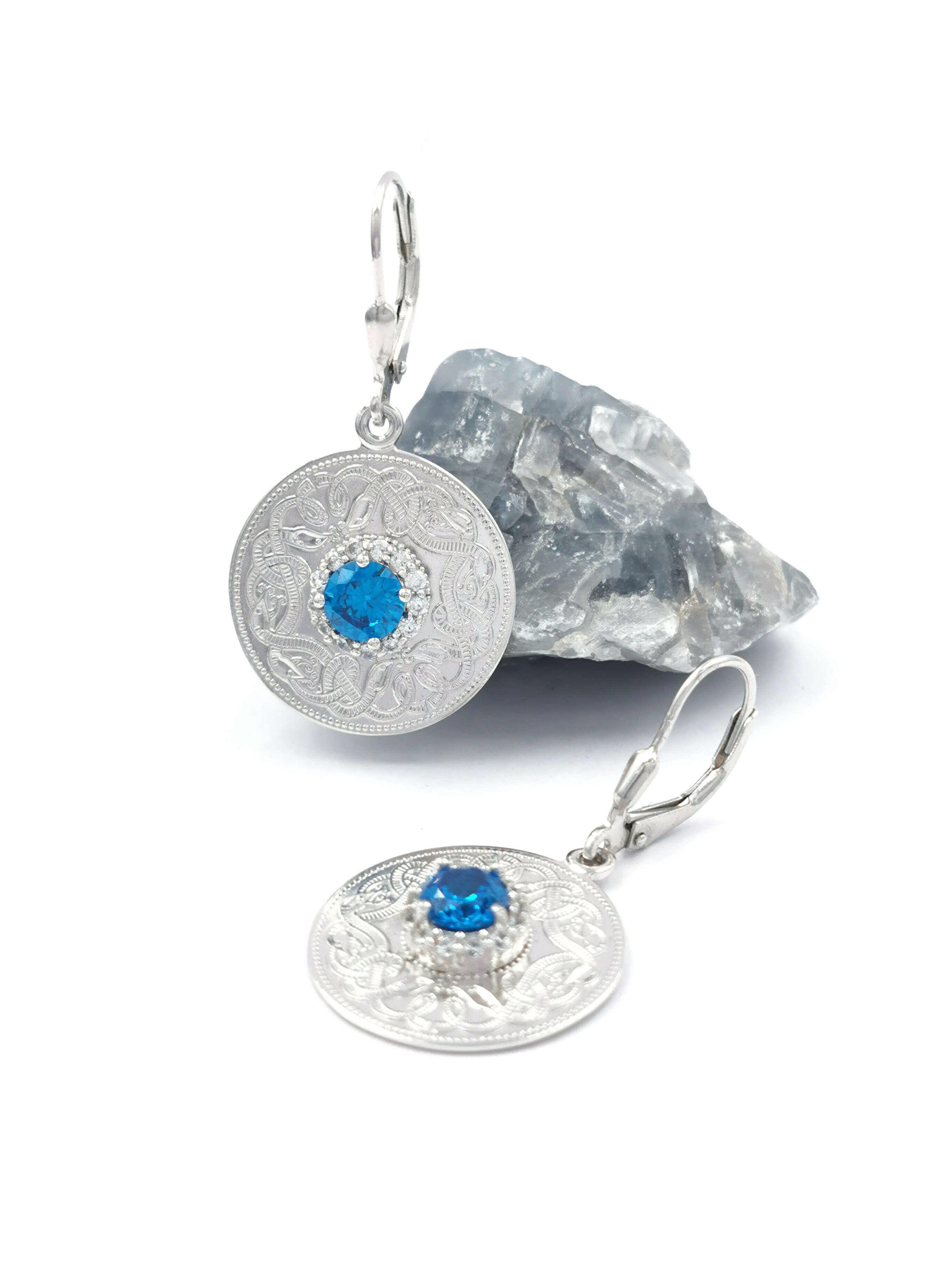 Authentic Sterling Silver Celtic Warrior Earrings For Women