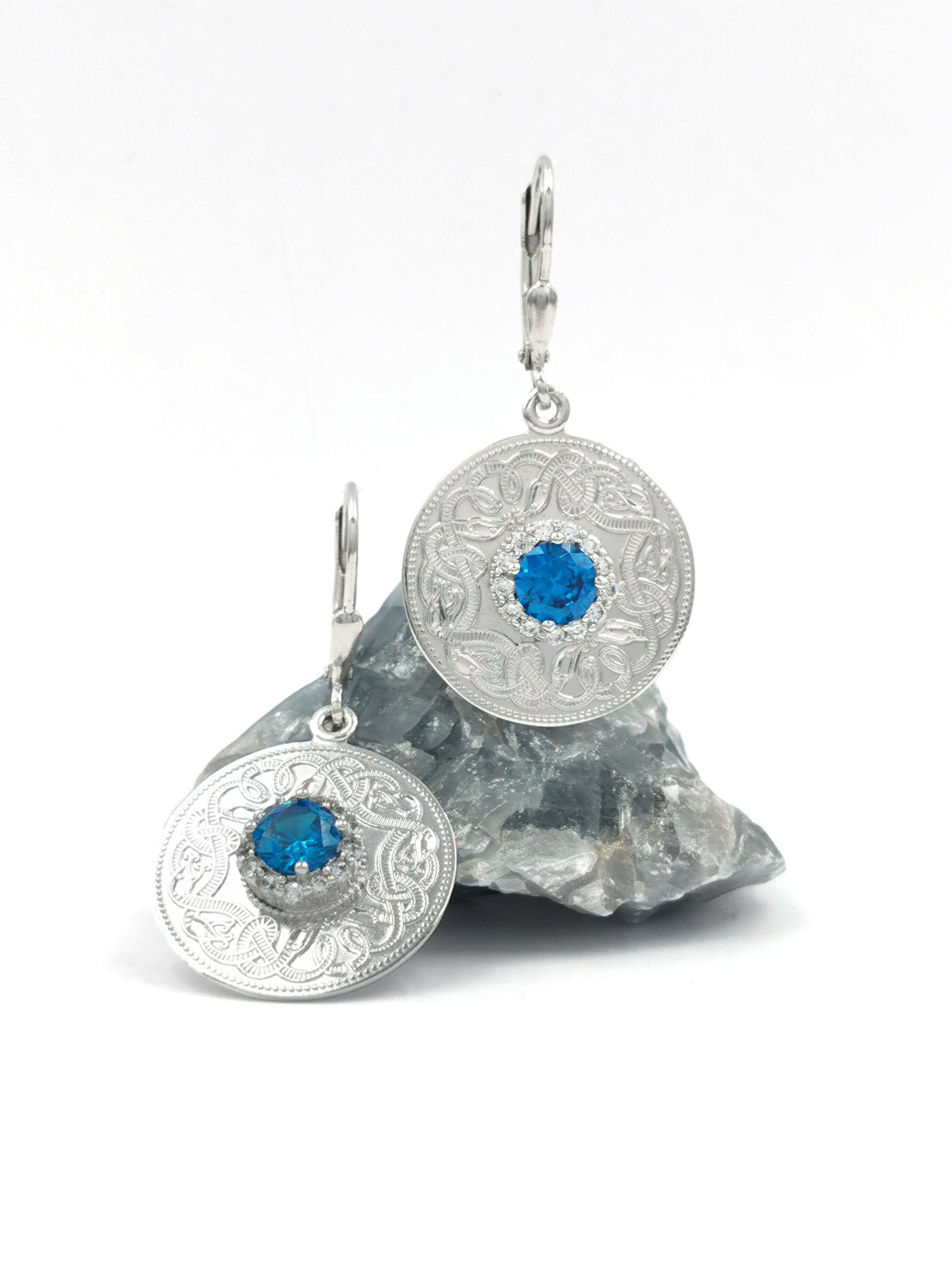 Gorgeous Sterling Silver Celtic Warrior Earrings For Women