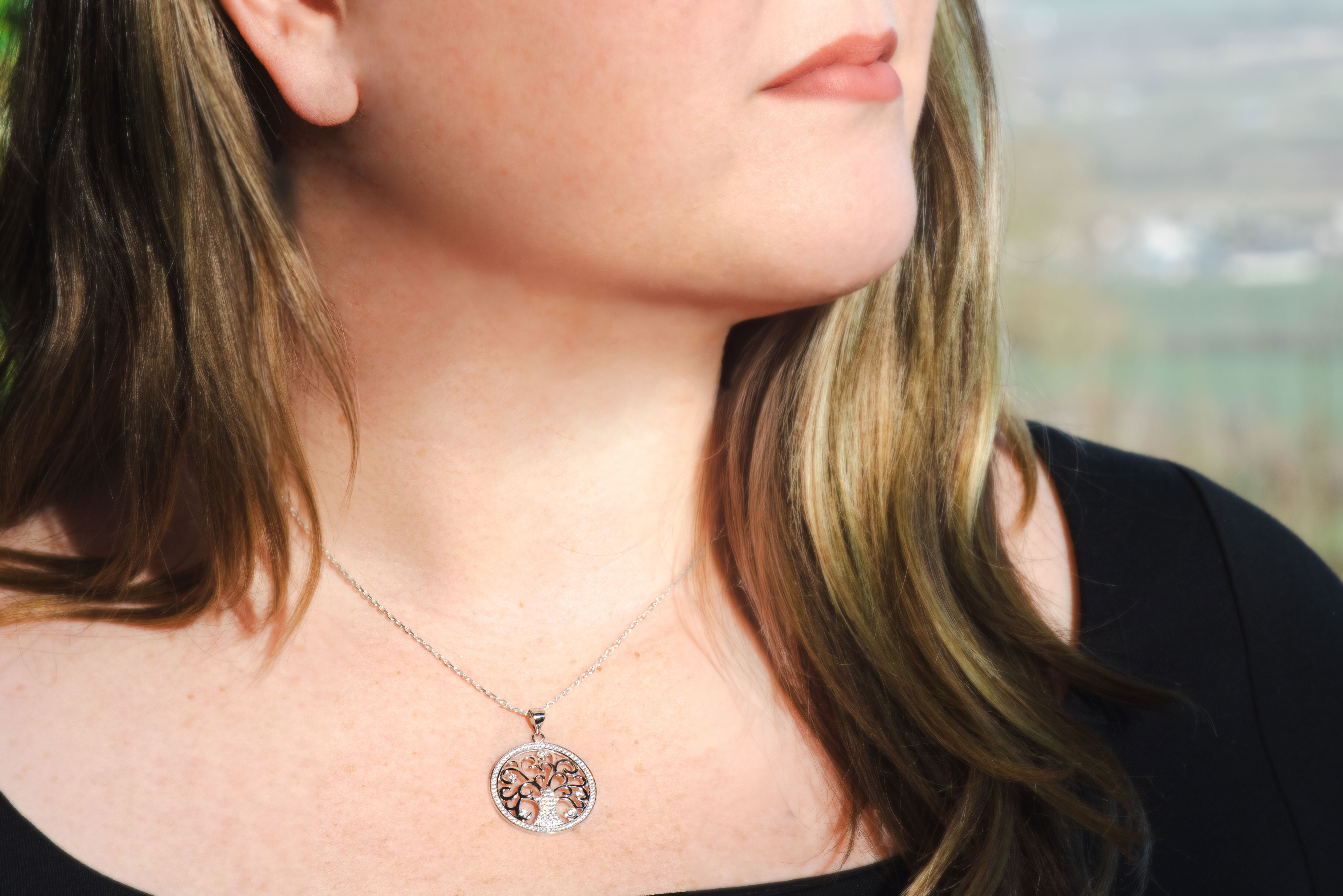 Sterling Silver Tree Of Life Necklace Sku 11817