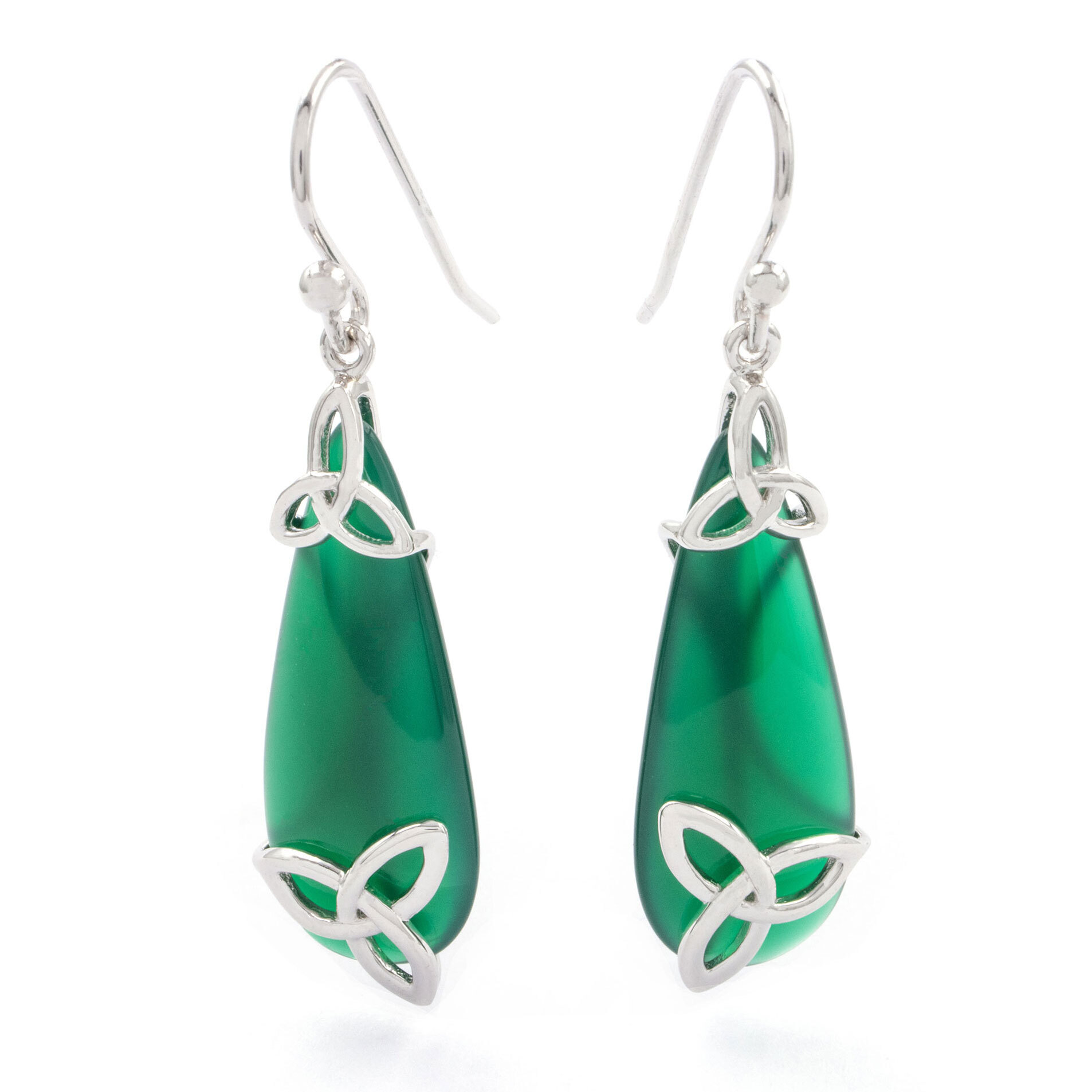 Green agate sale earrings