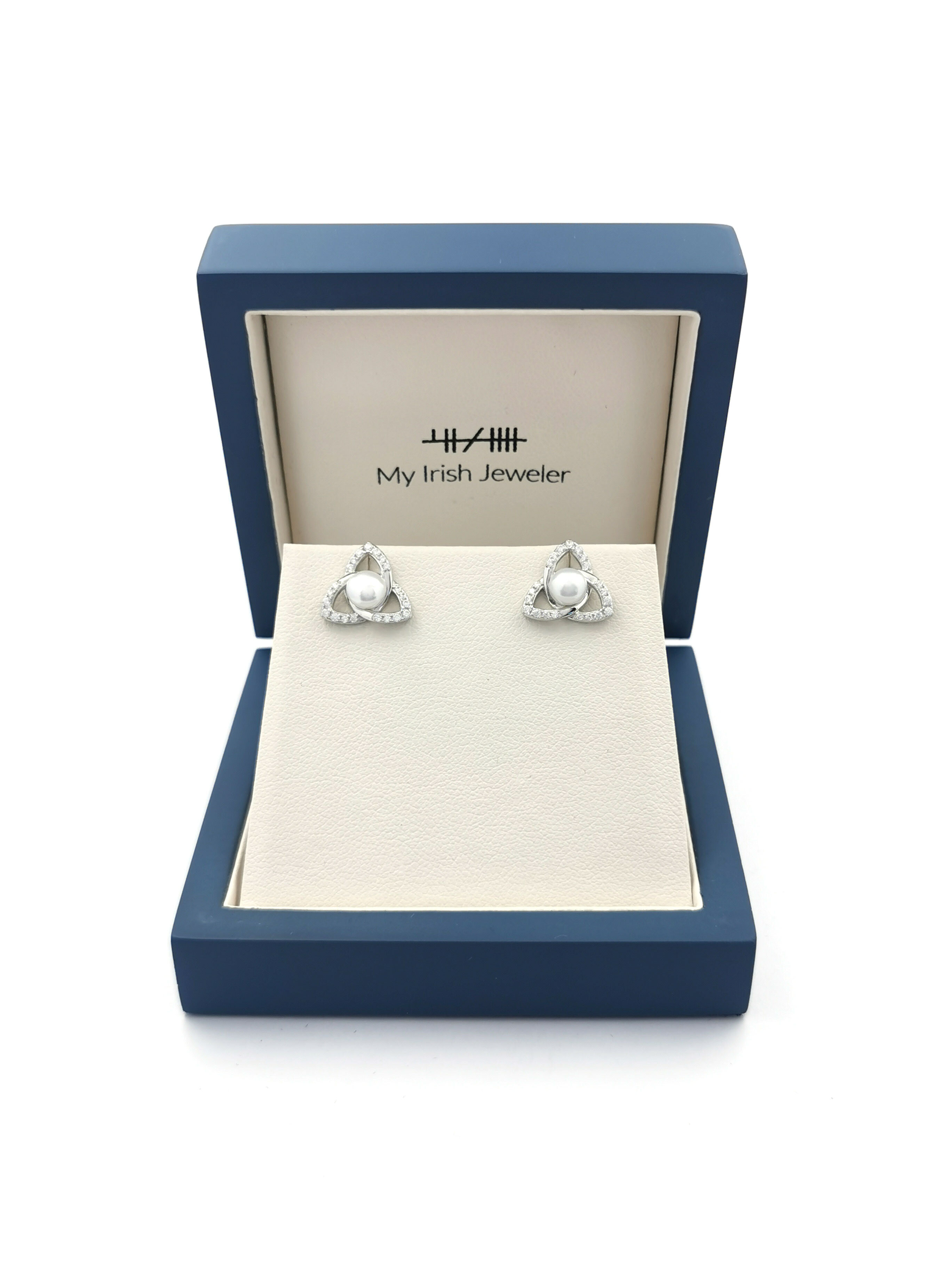 Attractive Sterling Silver Trinity Knot Earrings For Women. In Luxury Packaging.