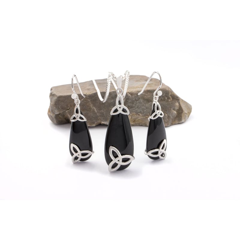 Trinity Knot & Celtic Knot - Pendant and Matching Earrings